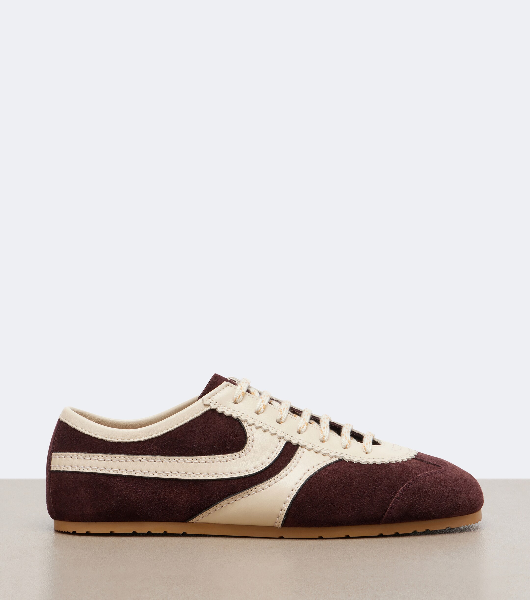 Dries Van Noten Dries Van Noten Leather-trimmed suede sneakers