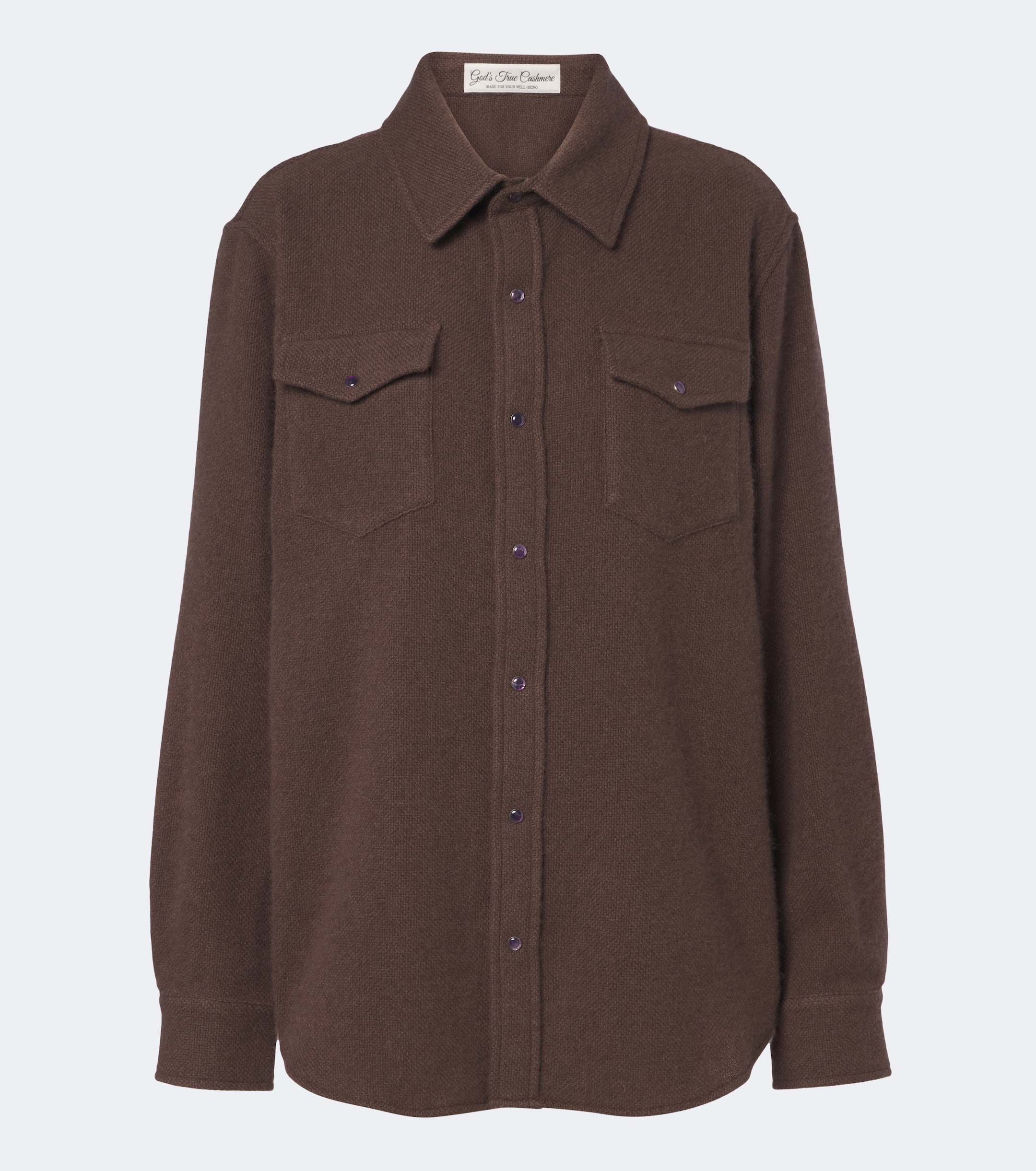 God's True Cashmere God's True Cashmere Cashmere shirt with amethysts