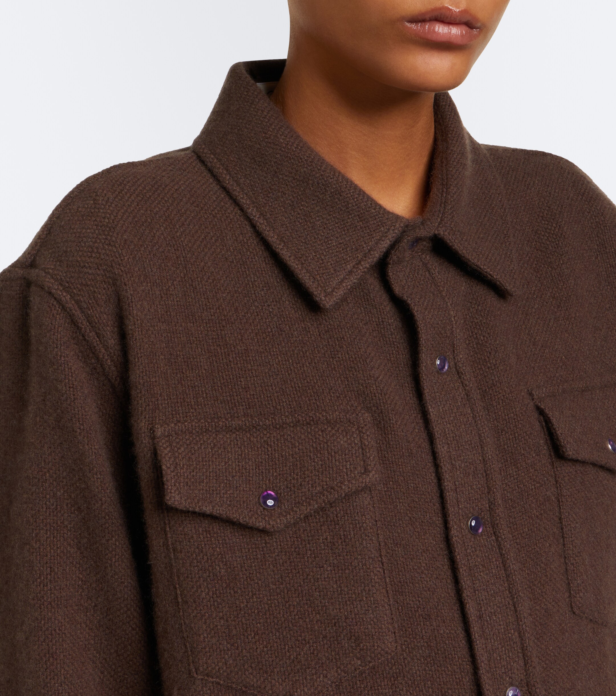 God's True Cashmere God's True Cashmere Cashmere shirt with amethysts
