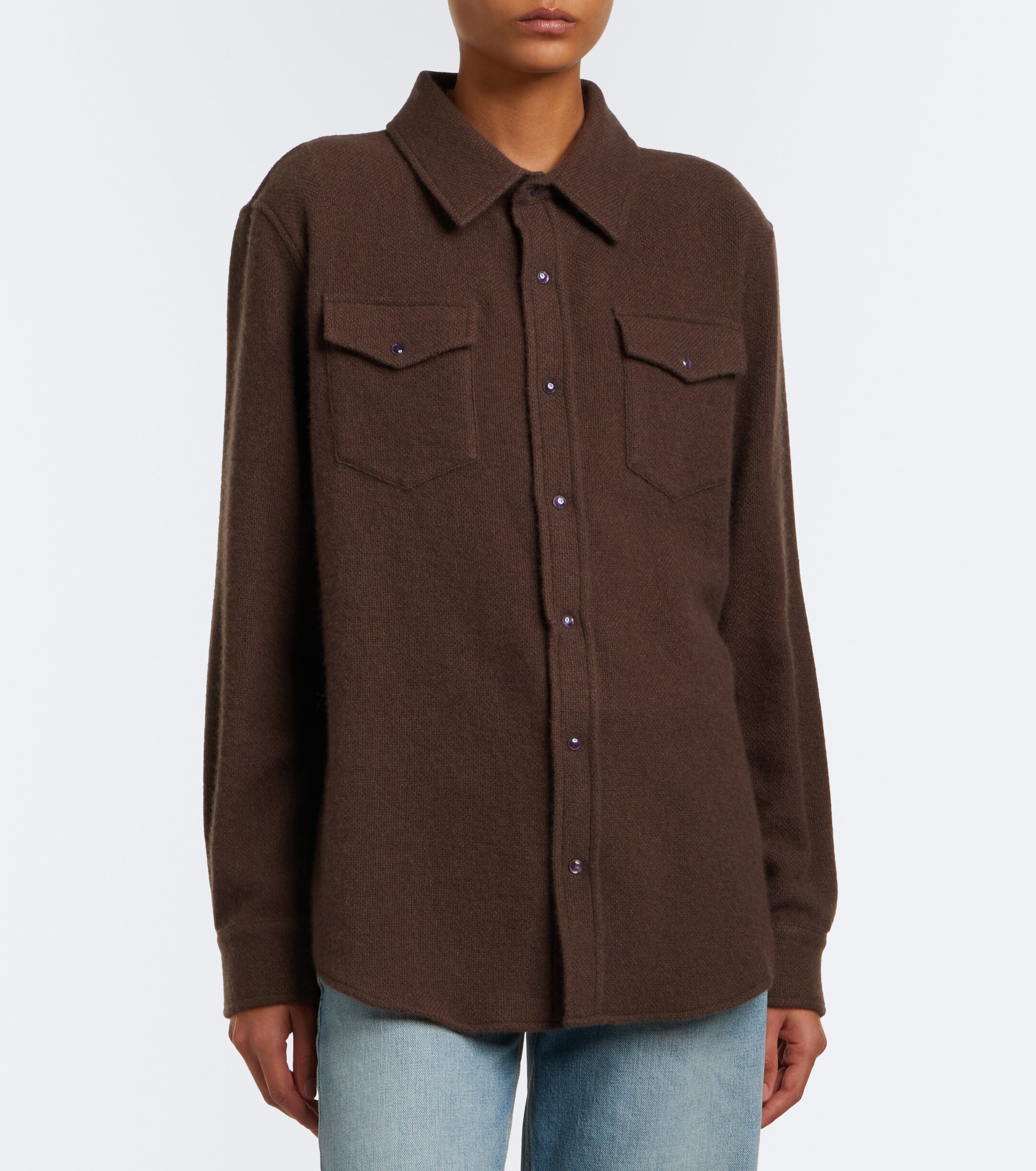 God's True Cashmere God's True Cashmere Cashmere shirt with amethysts