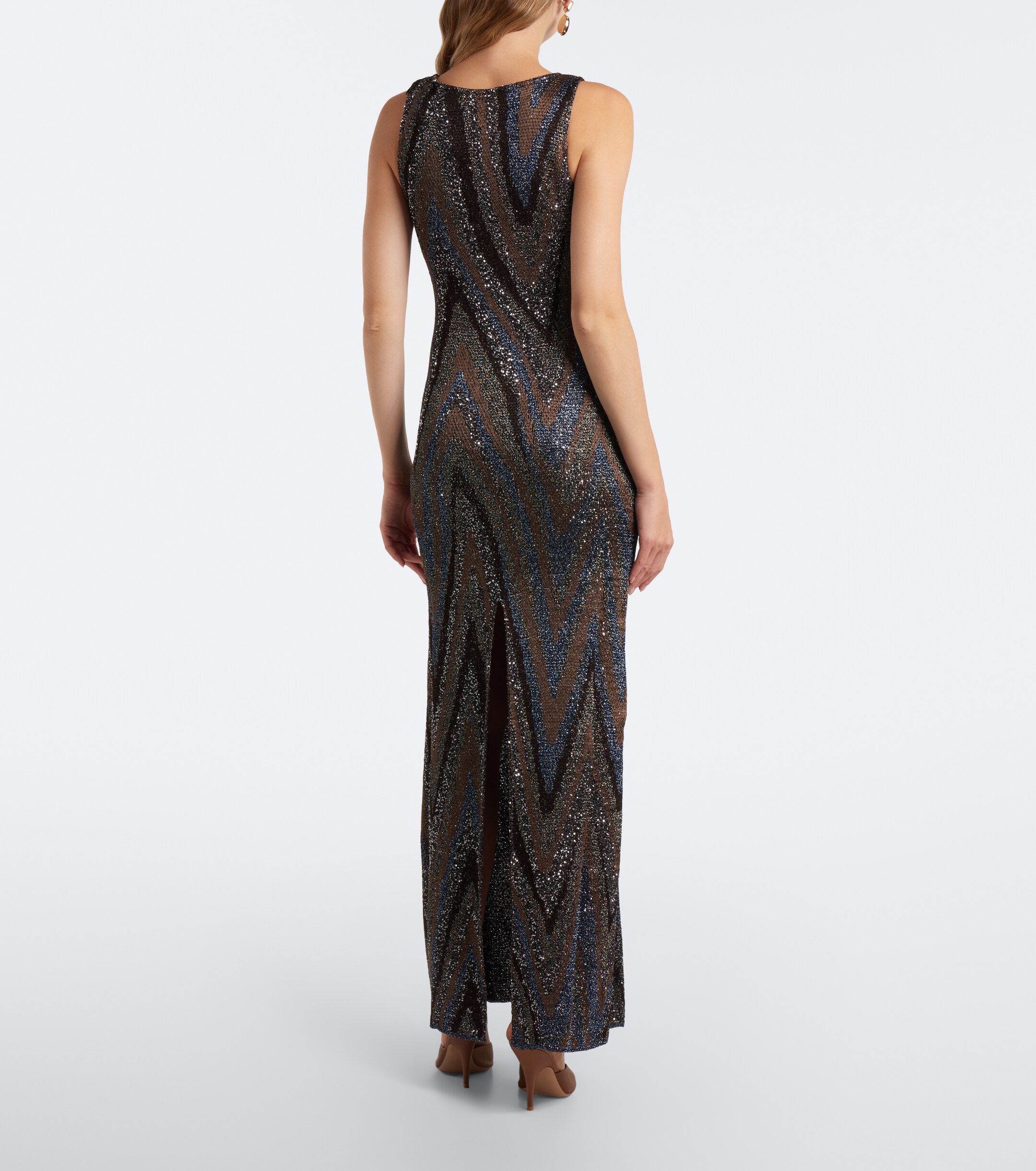 Missoni Missoni Zigzag sequined lamé maxi dress