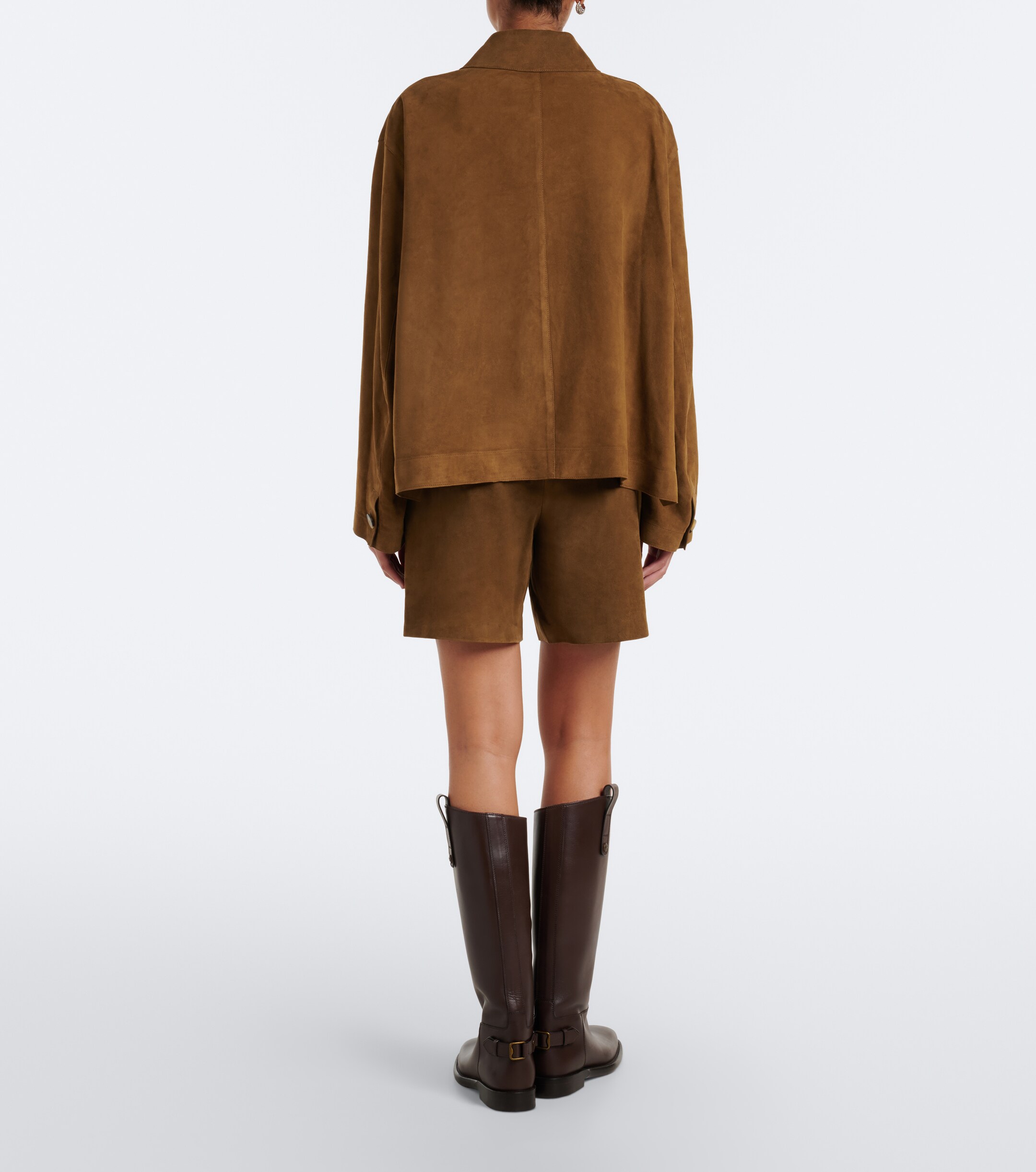 JOSEPH Joseph Suze pleated suede shorts