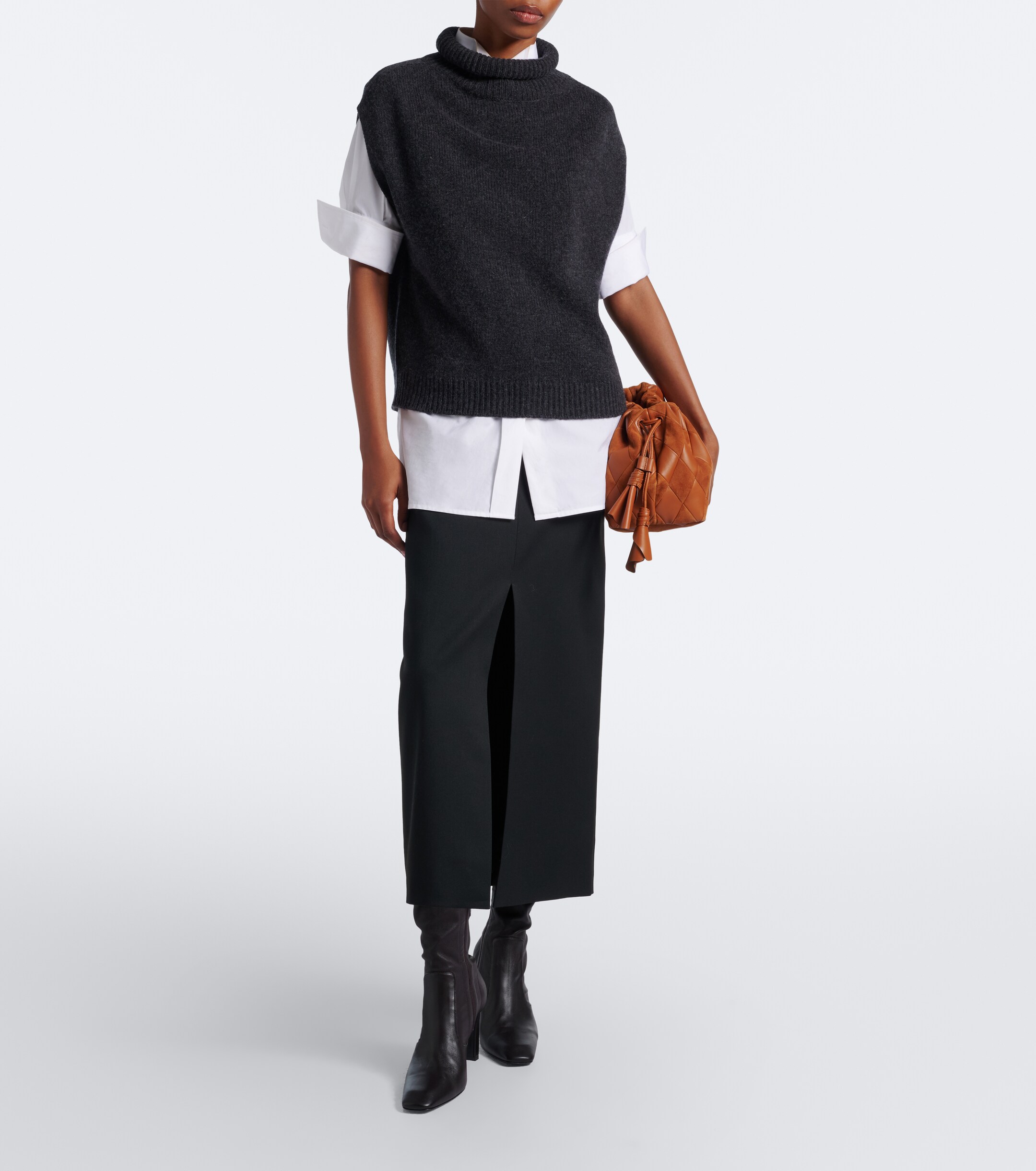 Jardin des Orangers Jardin des Orangers Wool and cashmere turtleneck sweater vest