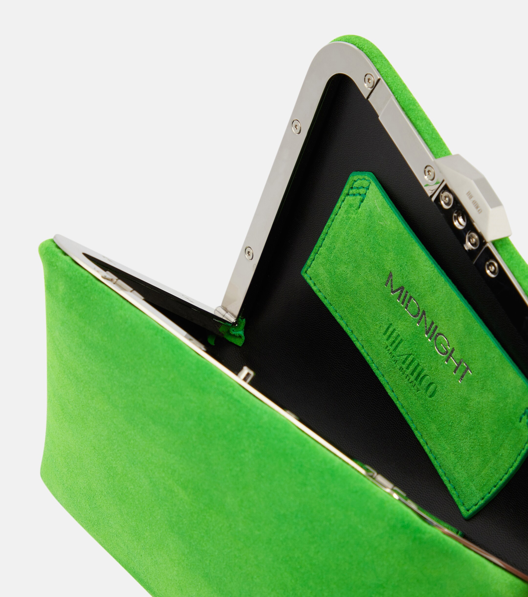 THE ATTICO Midnight suede leather clutch