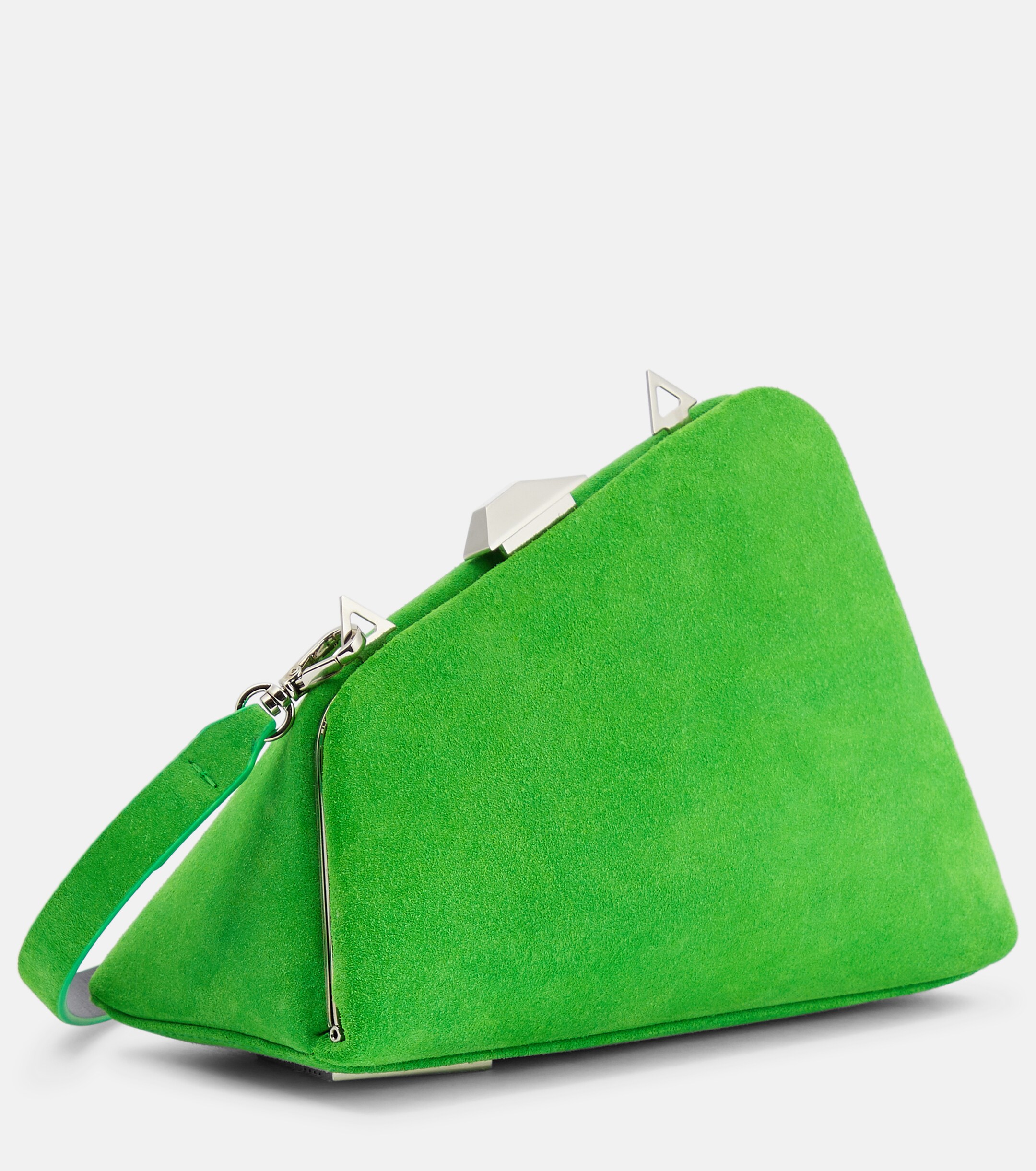 THE ATTICO Midnight suede leather clutch