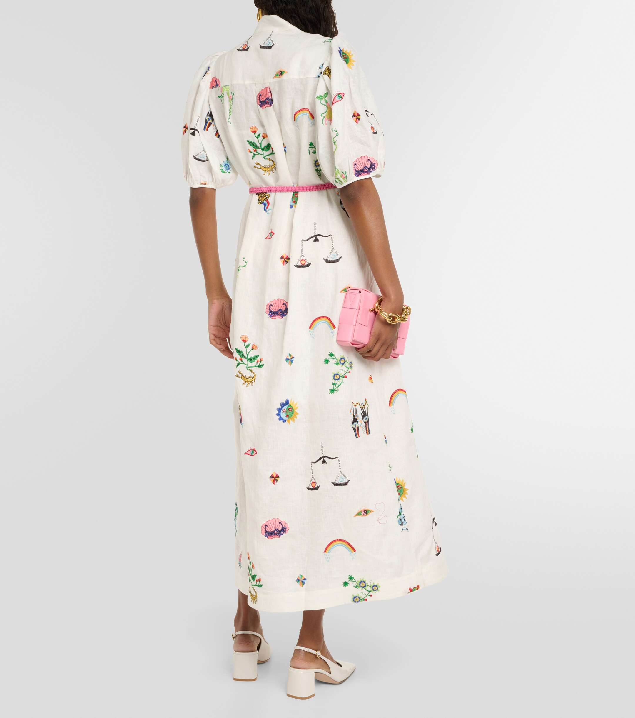 Alémais Atticus embroidered linen shirt dress thumbnail