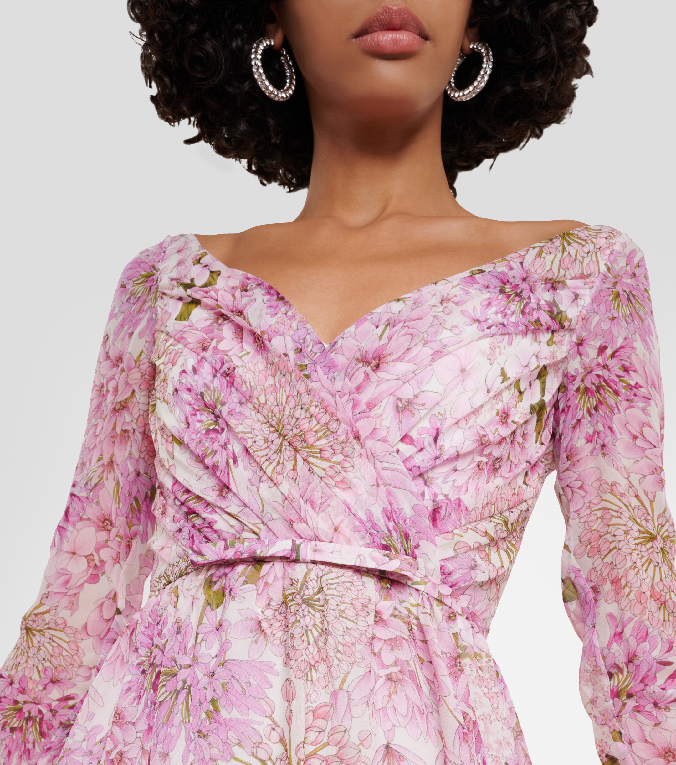 Giambattista Valli Printed silk georgette minidress