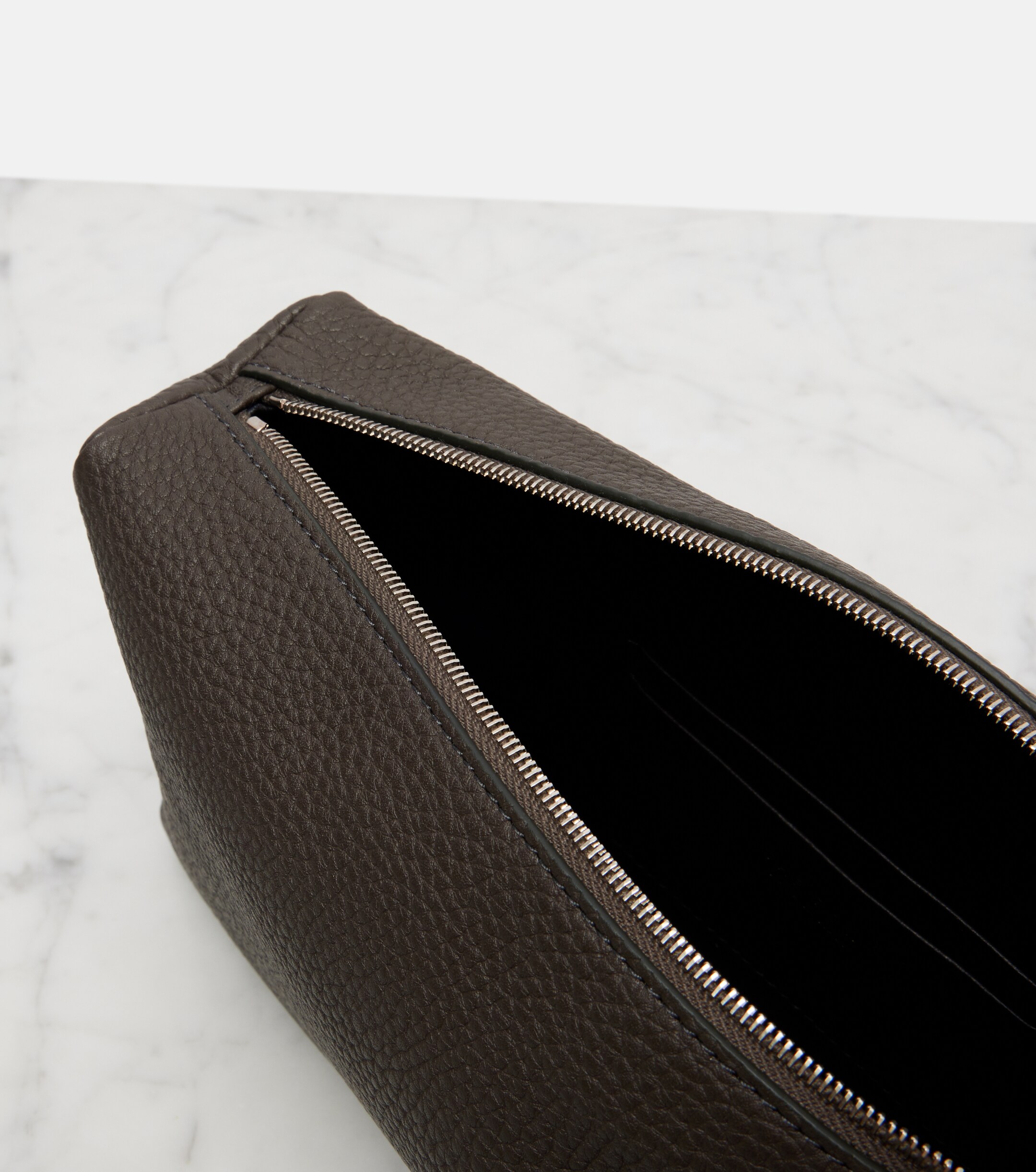The Row Squared Compact leather clutch