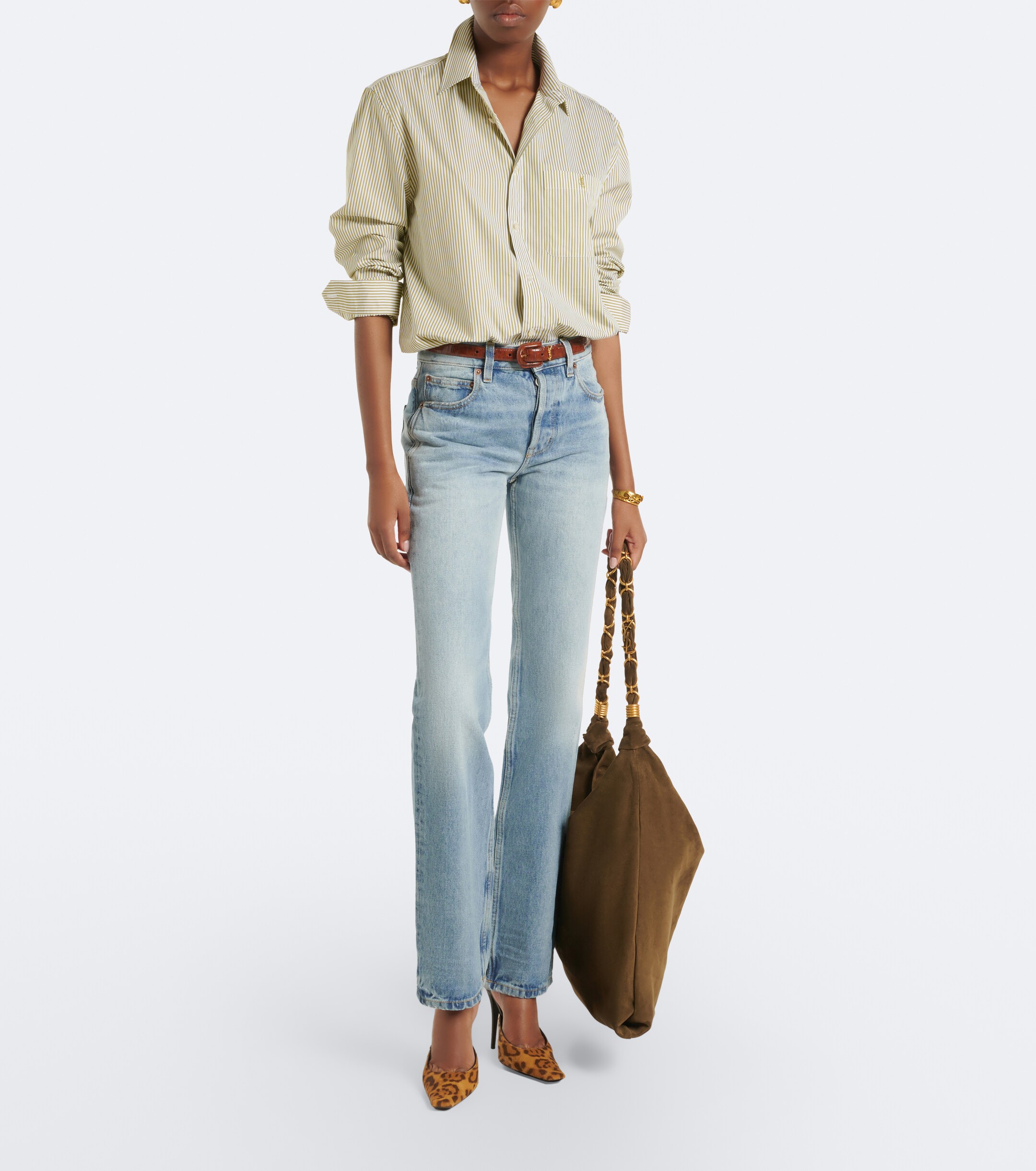 Saint Laurent Amalia suede shopper