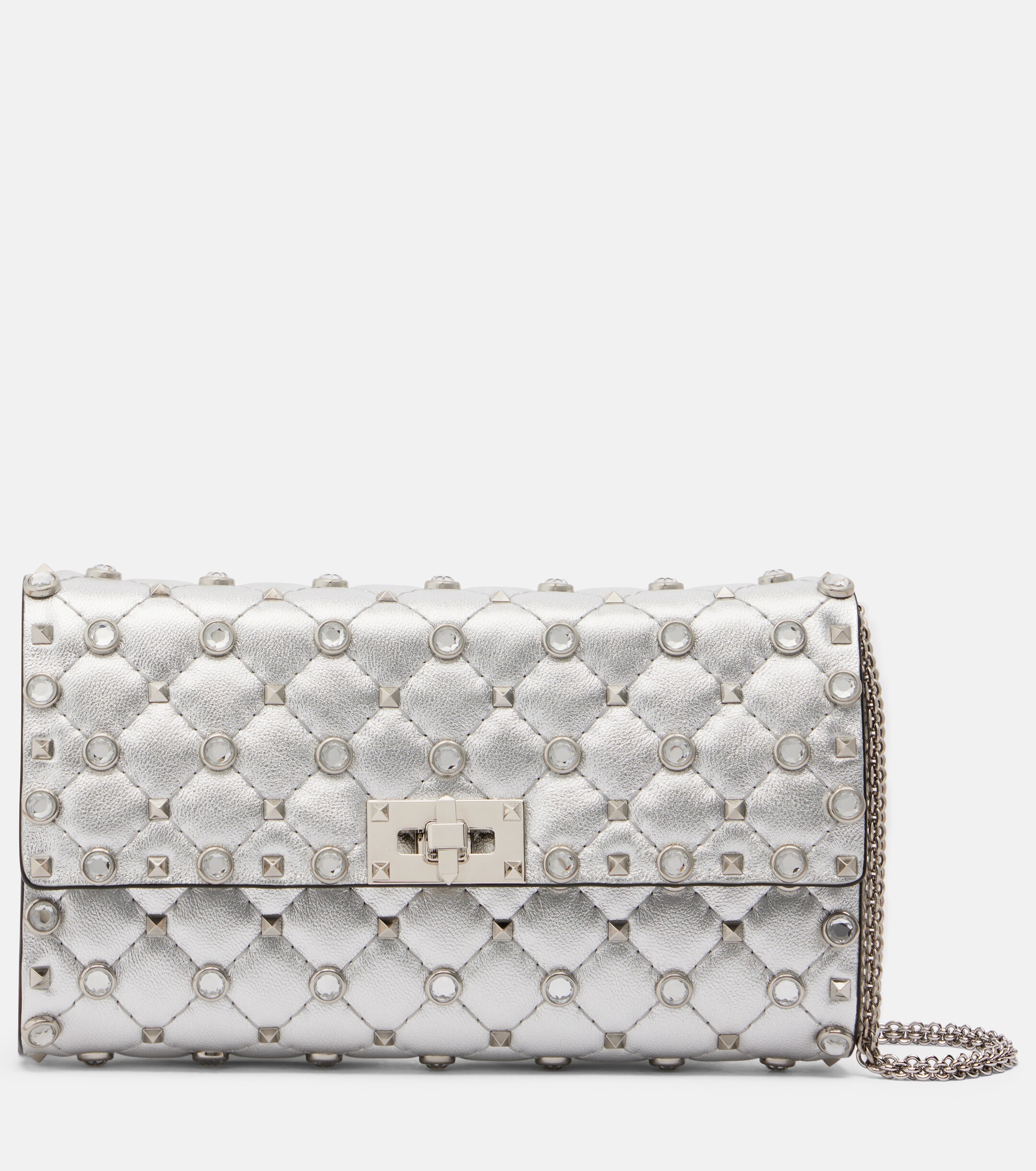 Valentino Garavani Rockstud Spike metallic leather shoulder bag