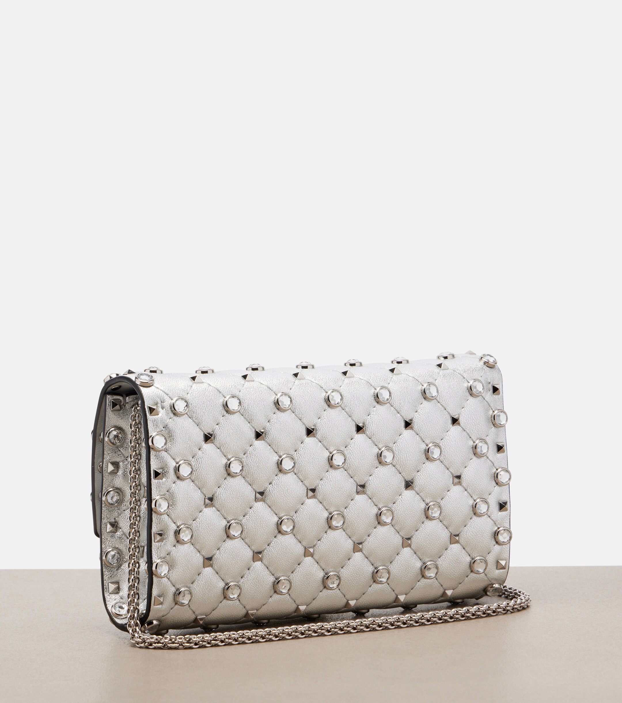 Valentino Garavani Rockstud Spike metallic leather shoulder bag thumbnail