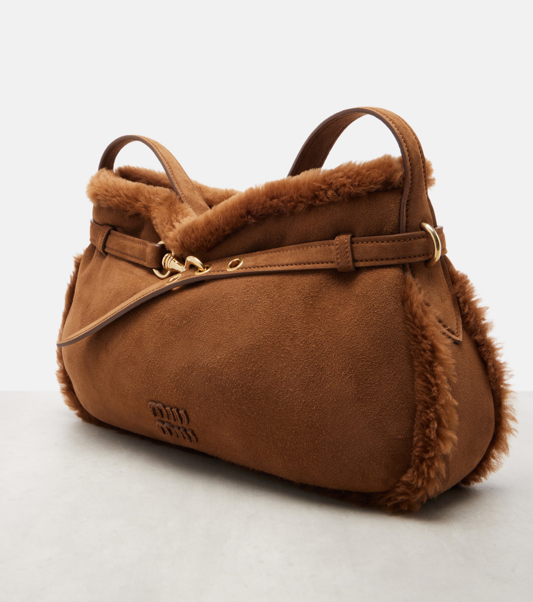 Miu Miu Aventure suede shoulder bag
