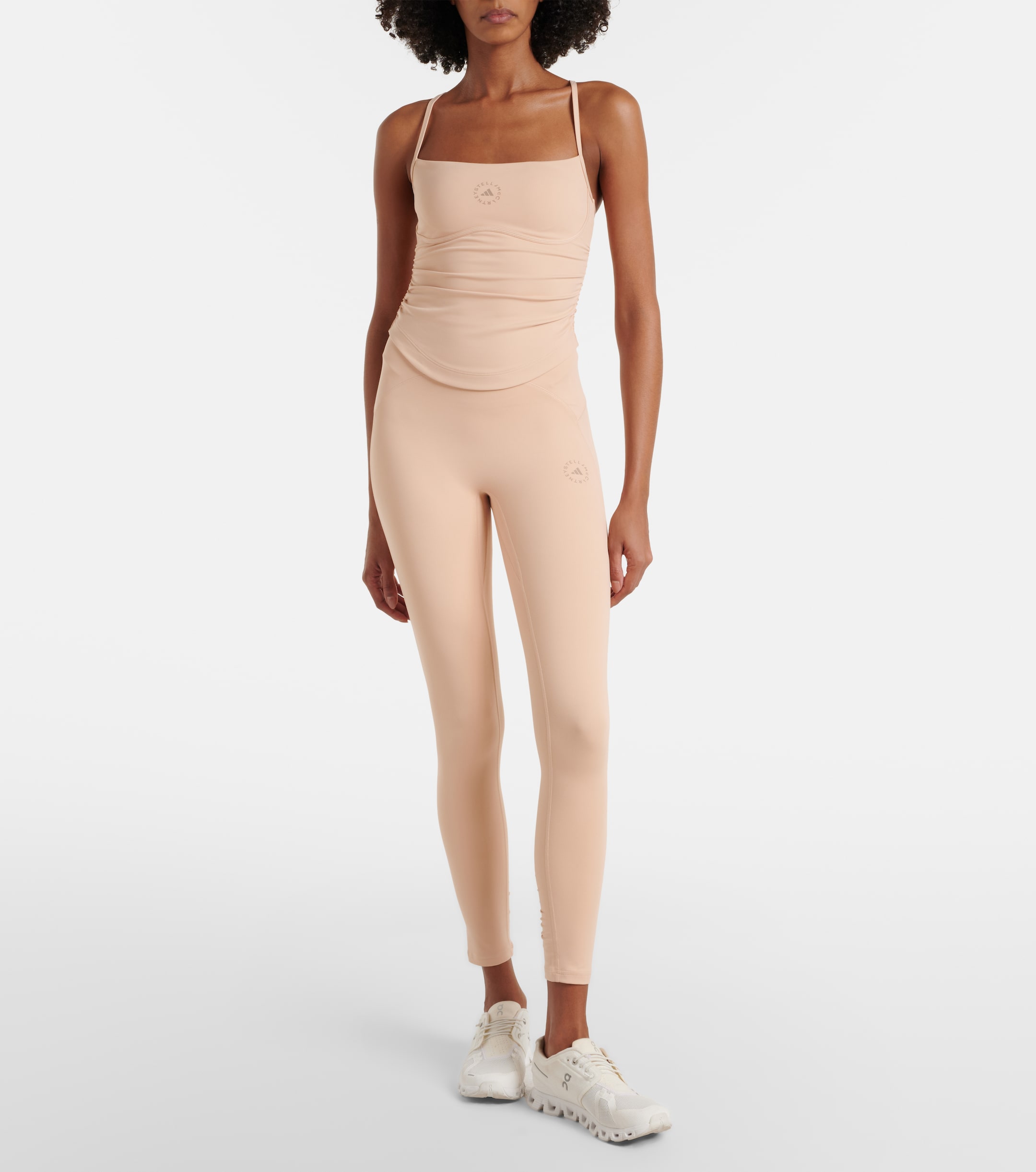 adidas by Stella McCartney Adidas by Stella McCartney Ruched high-rise leggings