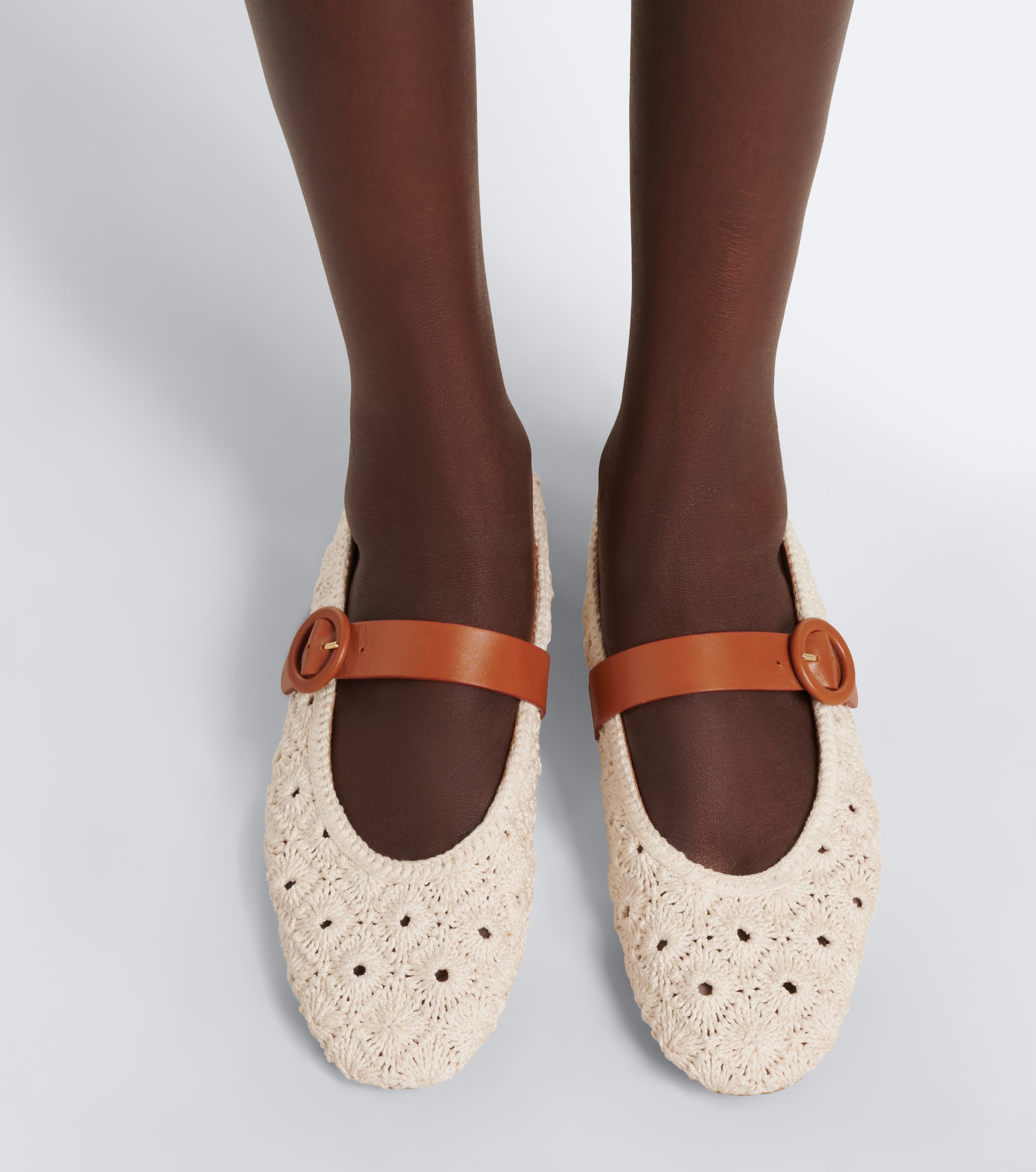 AQUAZZURA Aquazzura Loom macramé Mary Jane flats