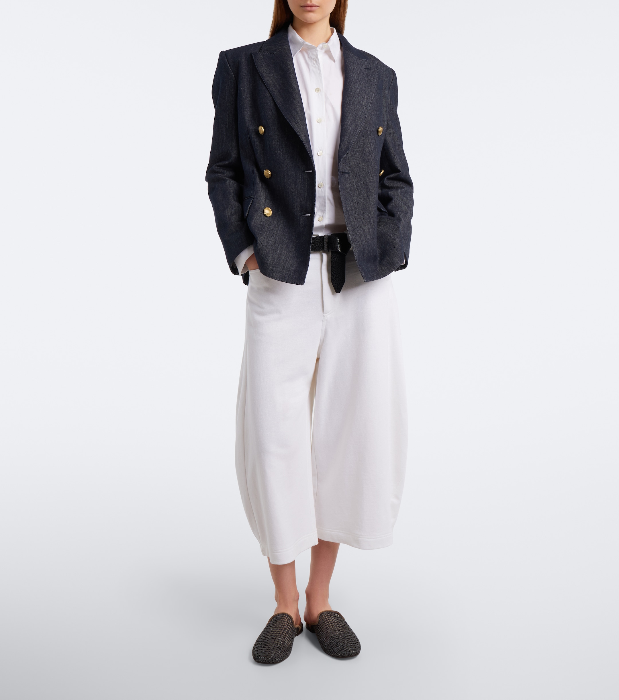 Brunello Cucinelli Brunello Cucinelli Cotton and linen culottes