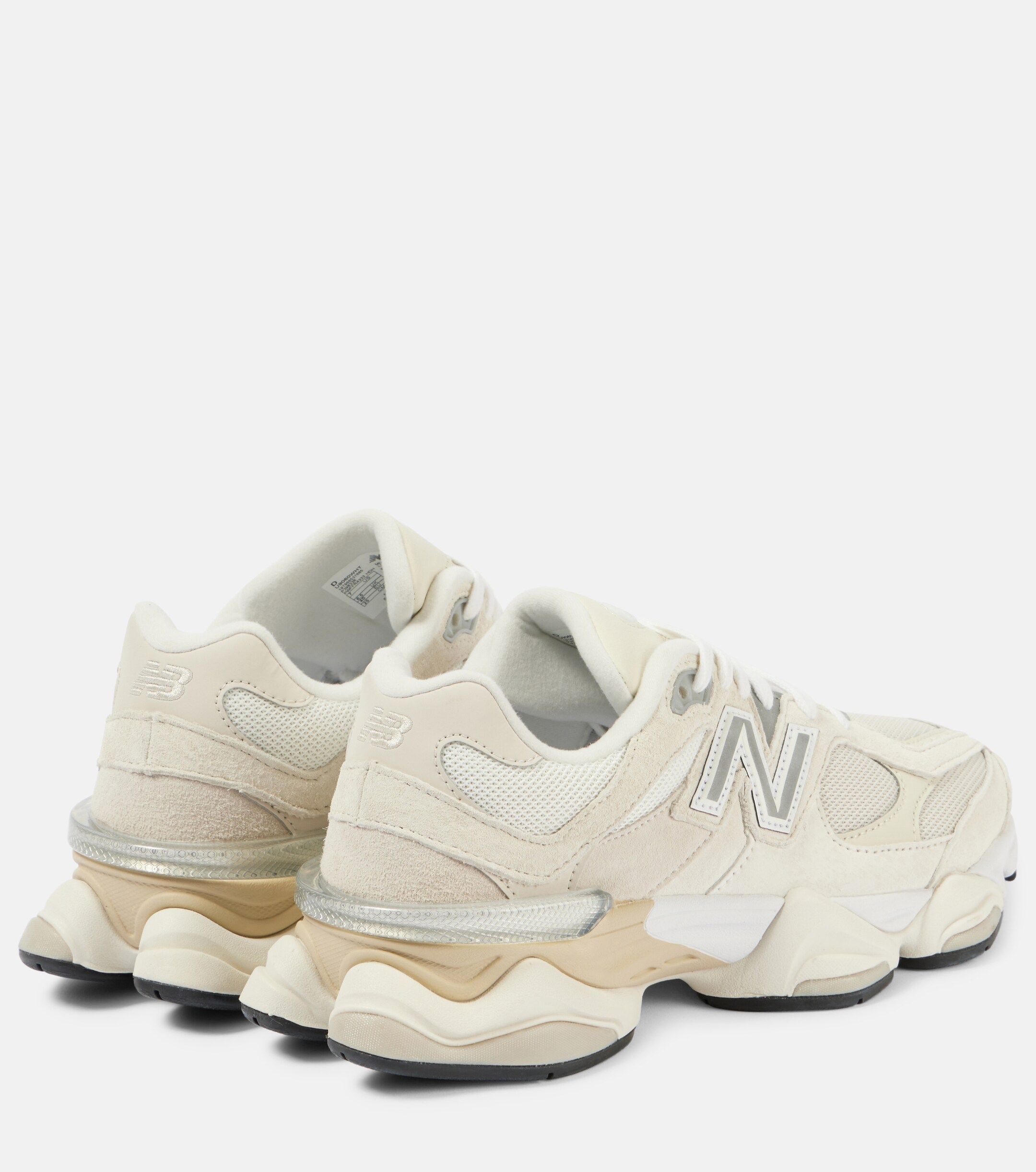 New Balance 9060 suede-trimmed sneakers