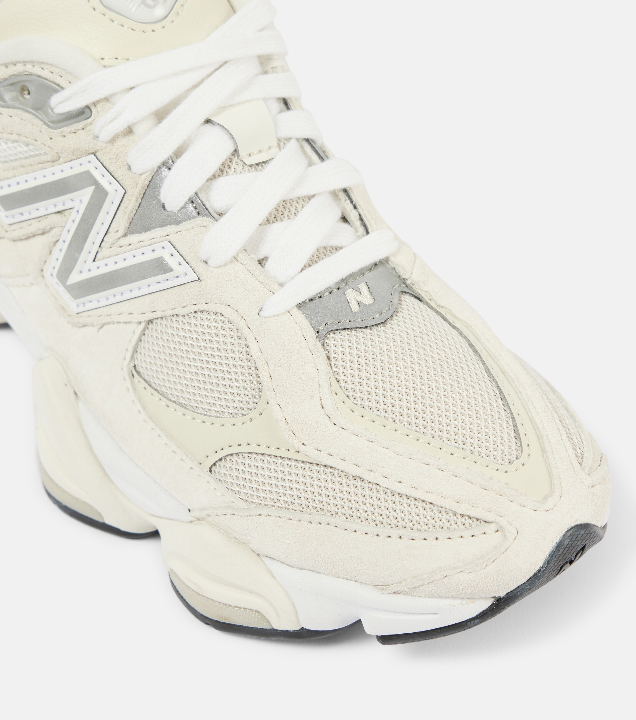 New Balance 9060 suede-trimmed sneakers