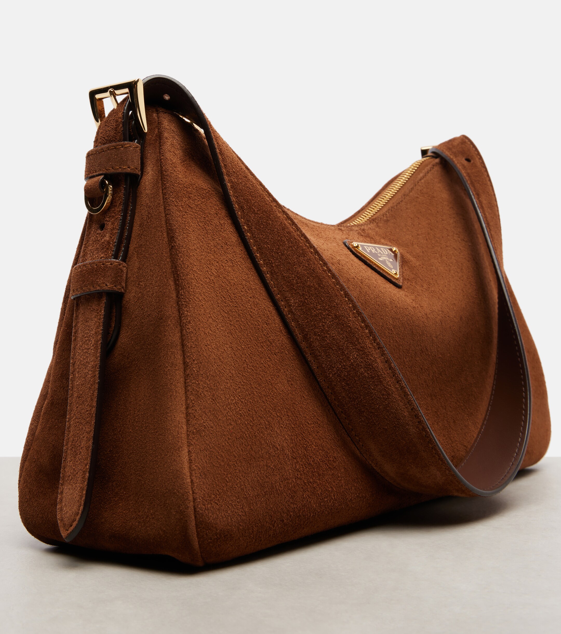 Prada Prada Aimée Medium suede shoulder bag