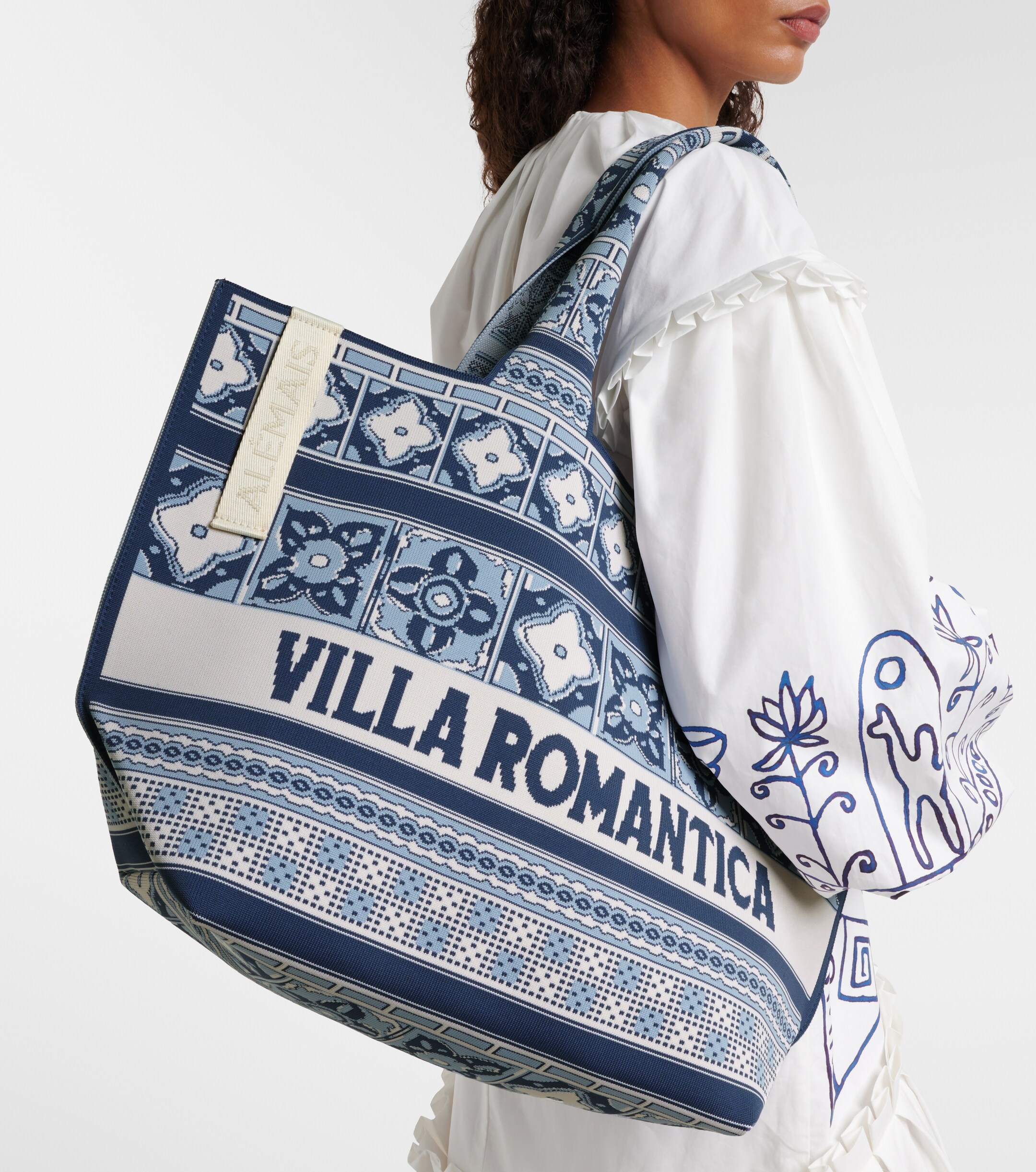 Alémais Villa Romantica Maxi jacquard tote bag