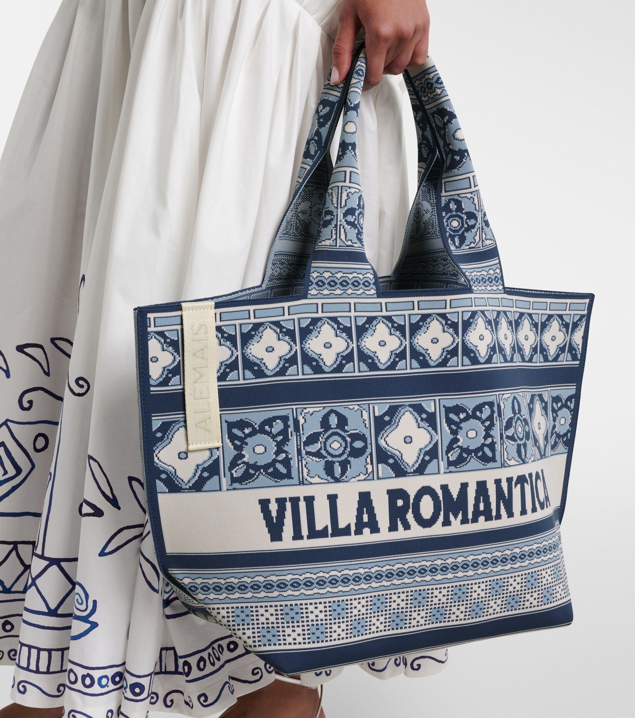 Alémais Villa Romantica Maxi jacquard tote bag