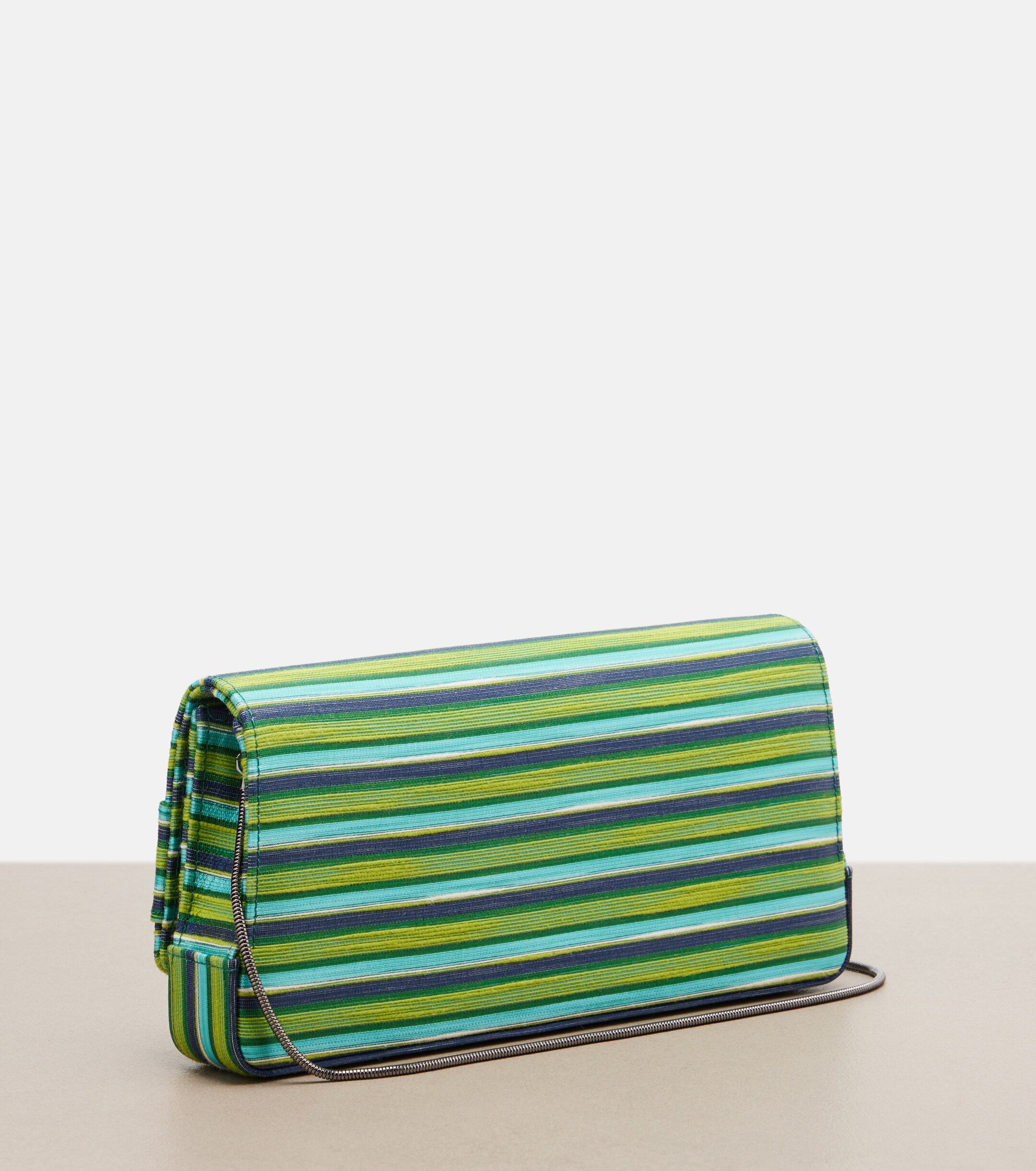 MANOLO BLAHNIK Maygot Small striped clutch