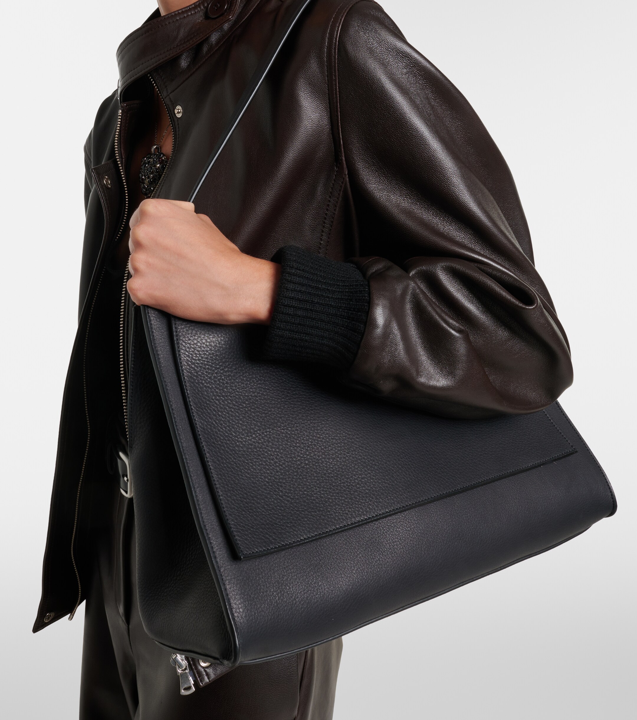NOUR HAMMOUR Amal leather shoulder bag