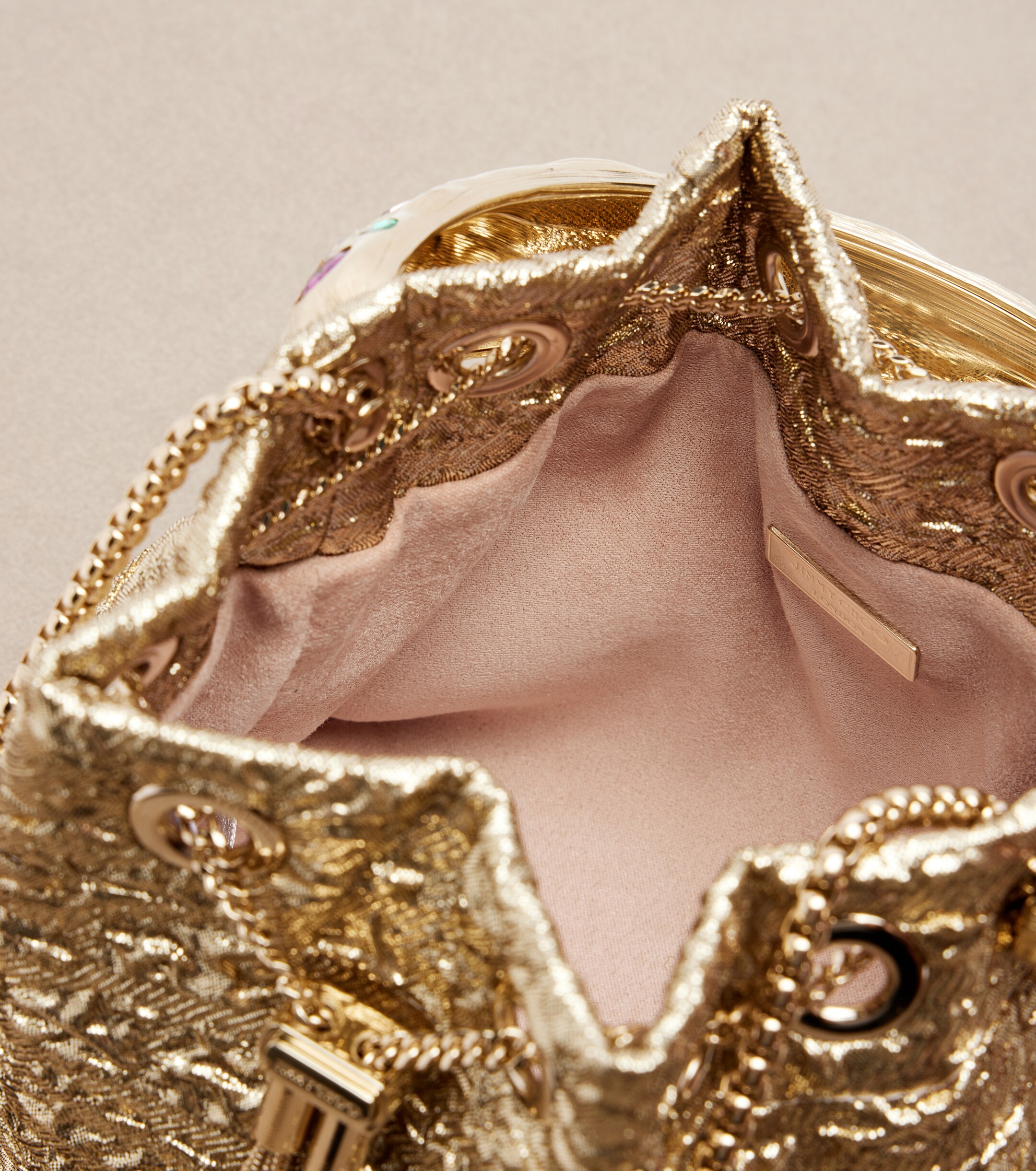 JIMMY CHOO Bon Bon Lurex® bucket bag