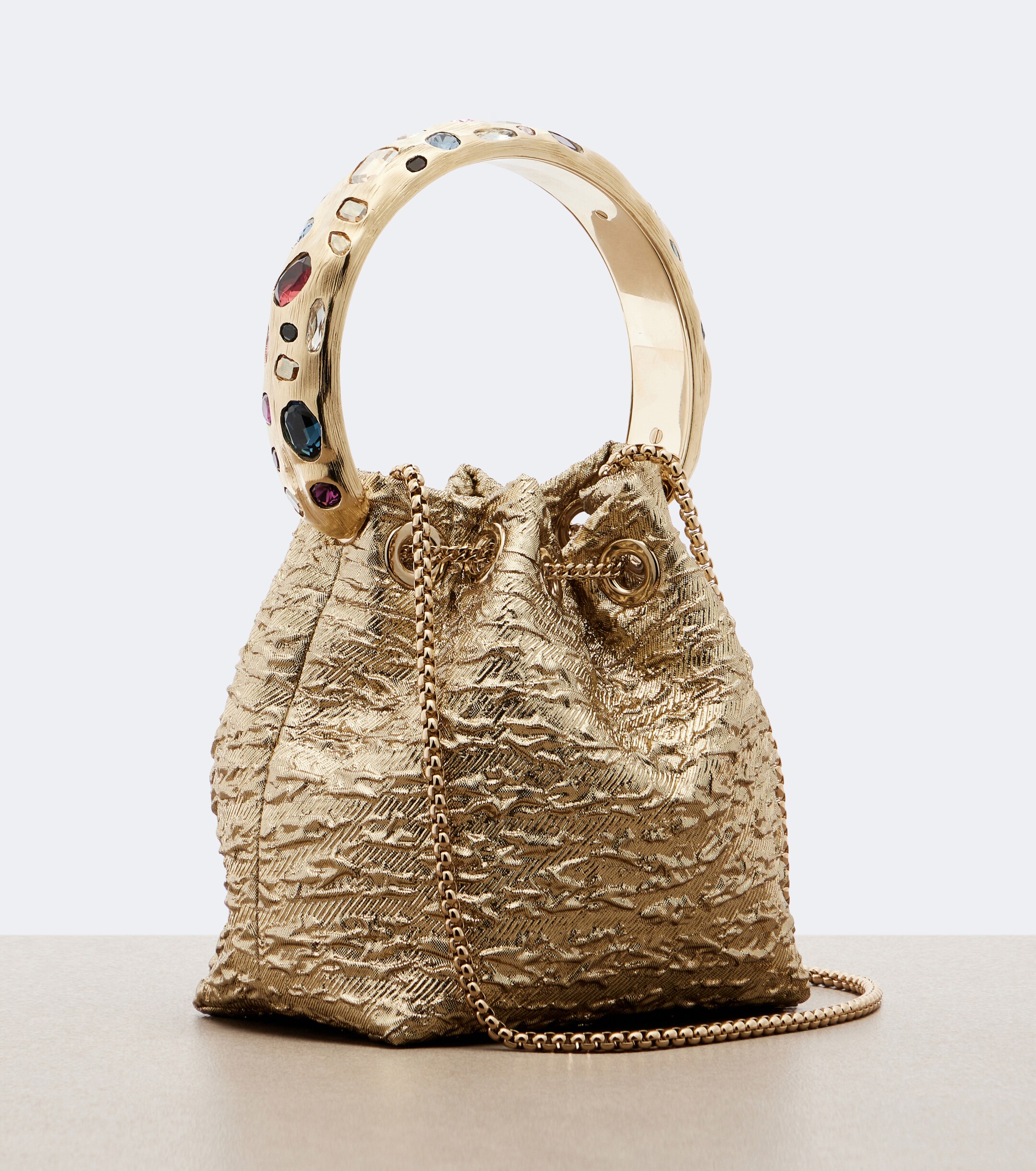 JIMMY CHOO Bon Bon Lurex® bucket bag