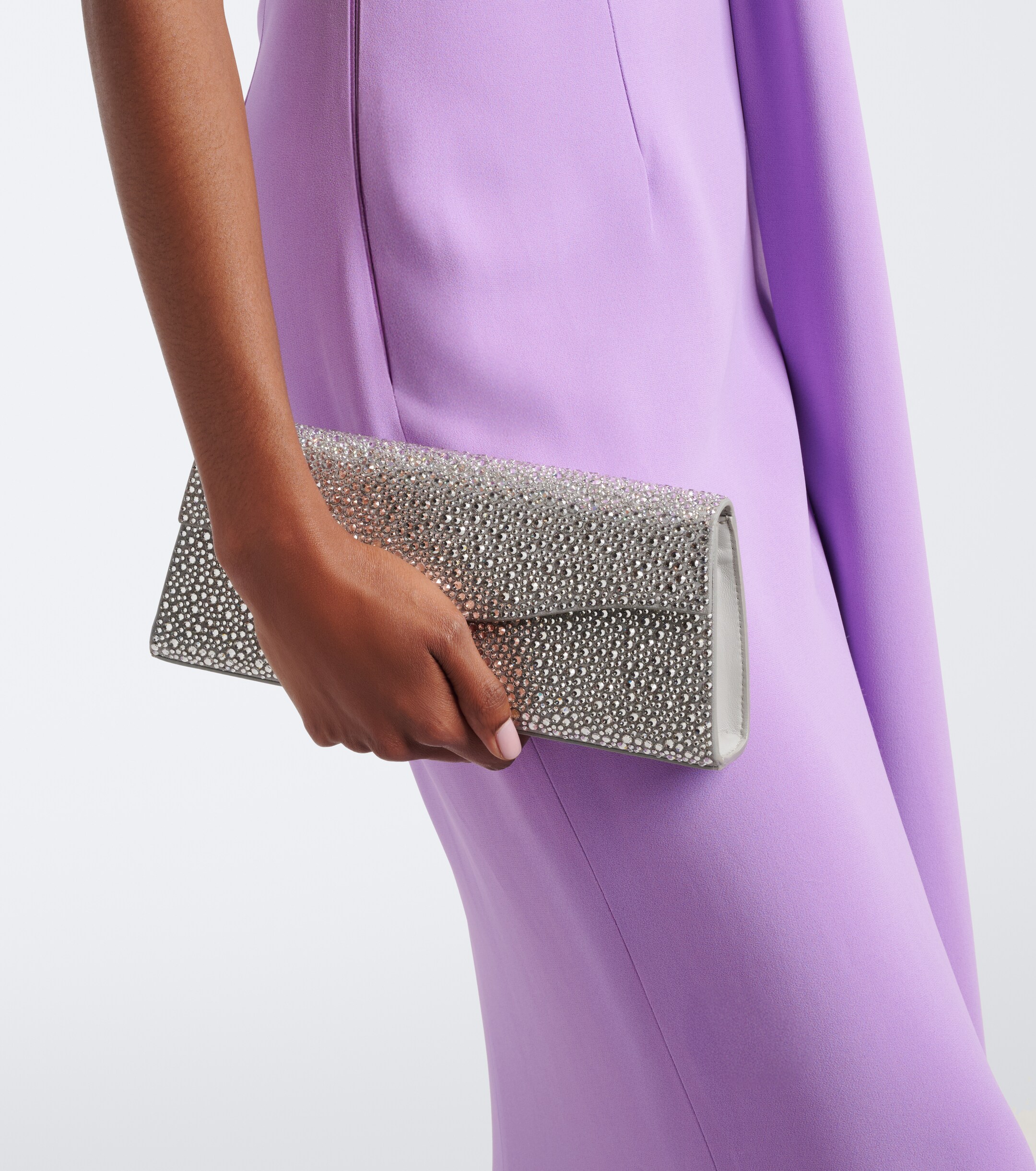 Elie Saab The Midnight embellished suede clutch