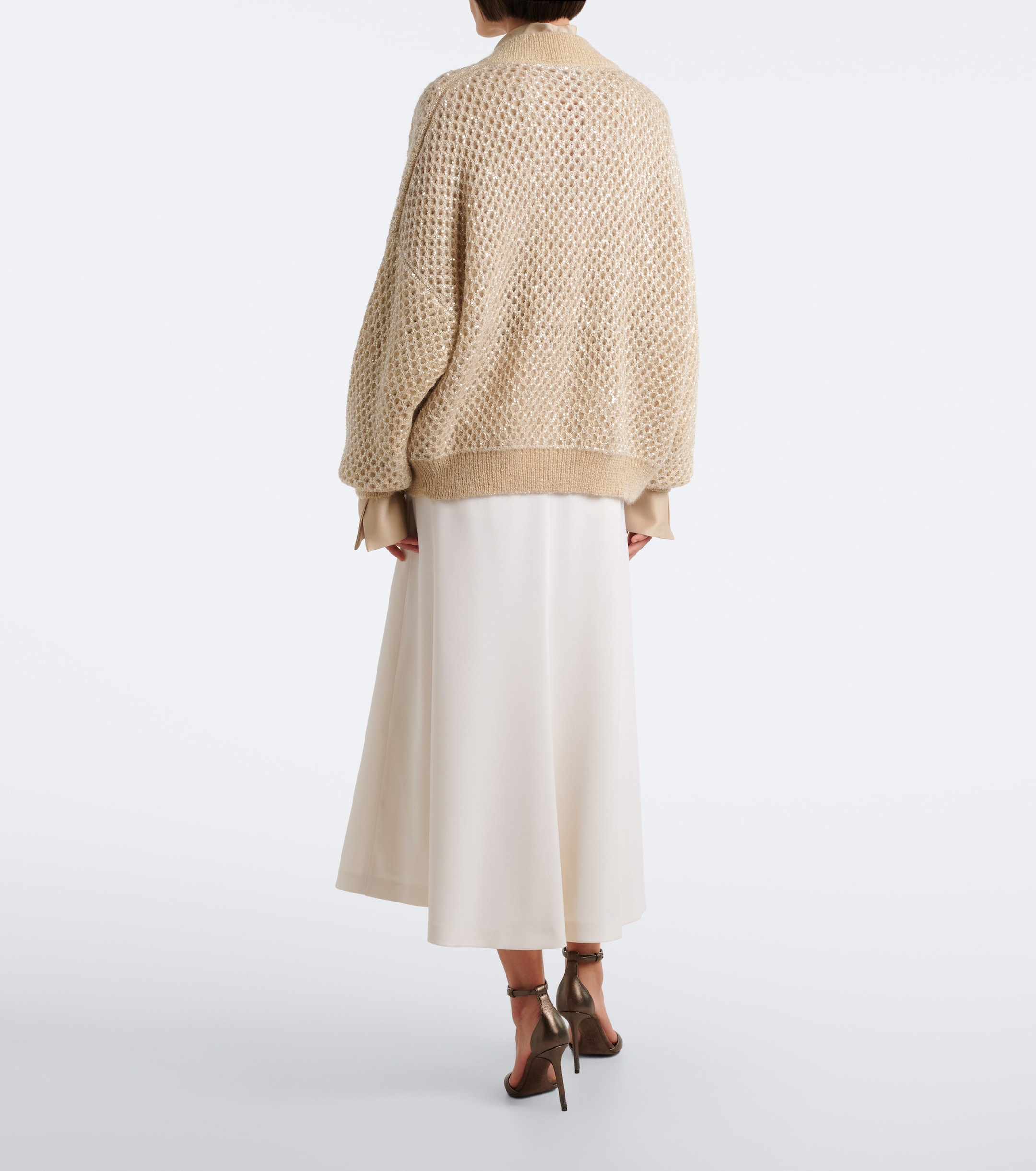 Brunello Cucinelli Brunello Cucinelli Monili wool midi skirt