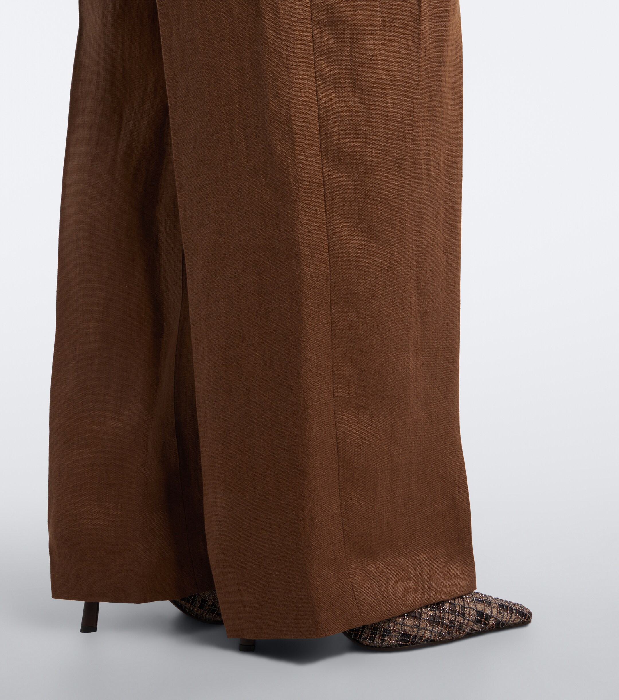 Brunello Cucinelli Brunello Cucinelli Monili linen wide-leg pants