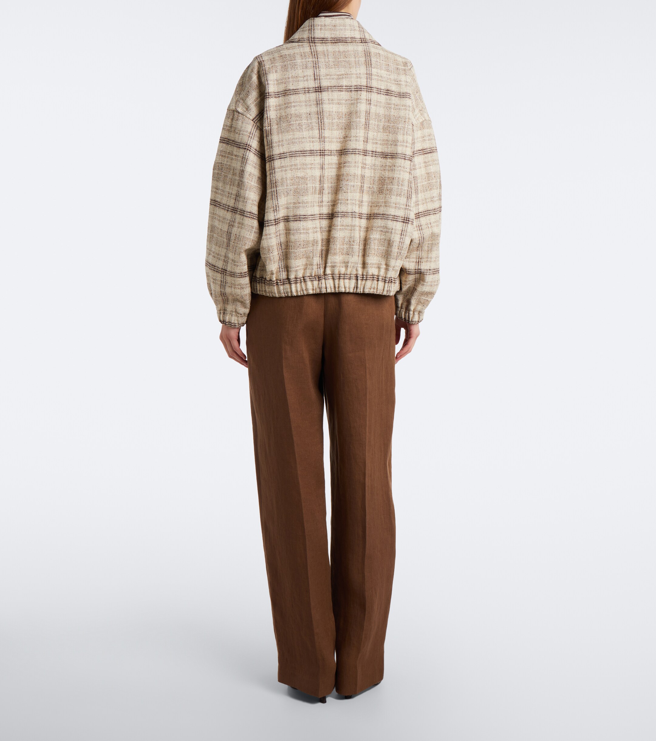Brunello Cucinelli Brunello Cucinelli Monili linen wide-leg pants
