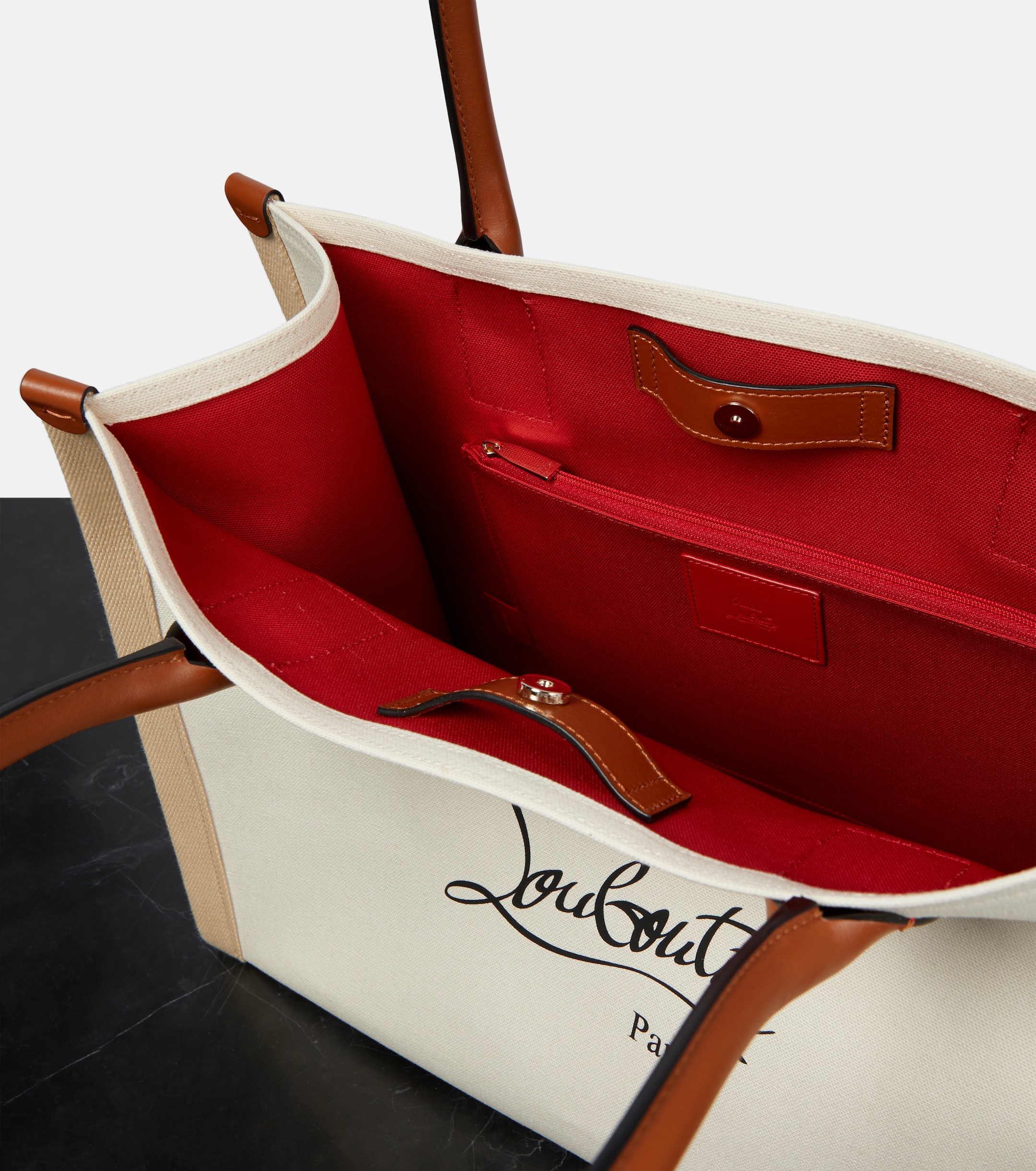 CHRISTIAN LOUBOUTIN Nastroloubi Large canvas tote bag