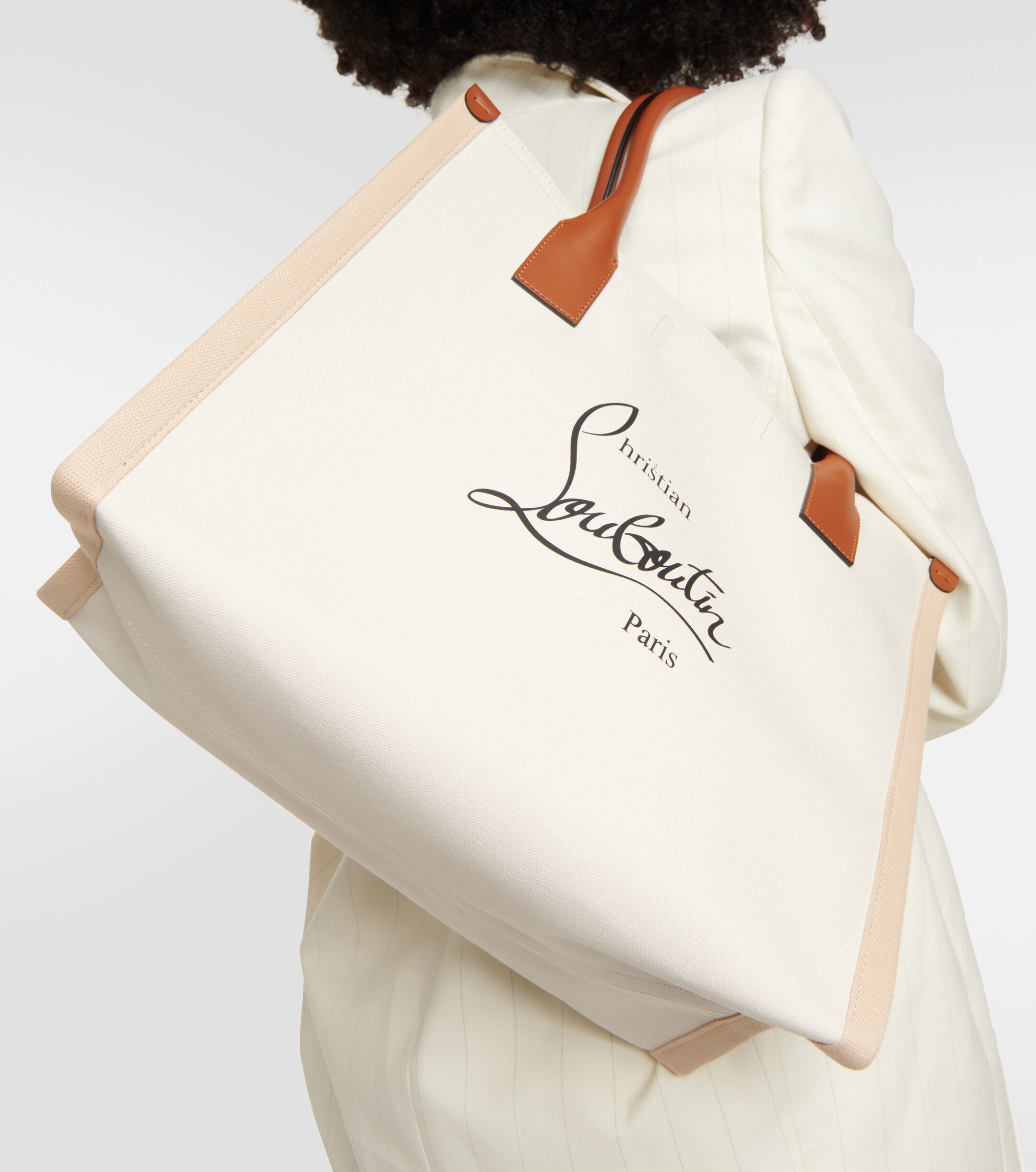 CHRISTIAN LOUBOUTIN Nastroloubi Large canvas tote bag
