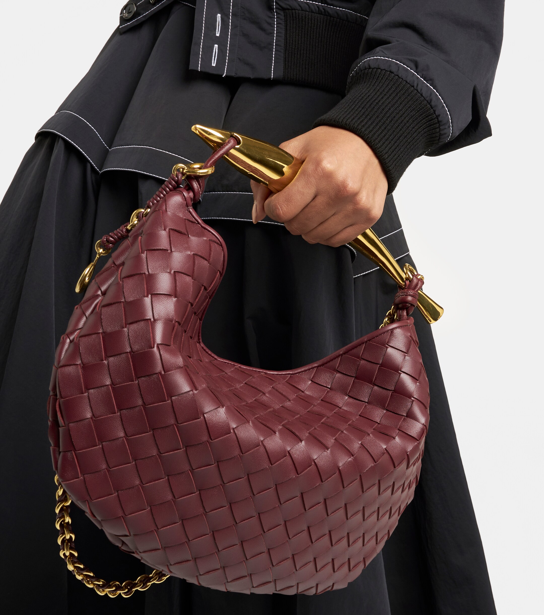 Bottega Veneta Sardine Chain Intrecciato leather tote bag