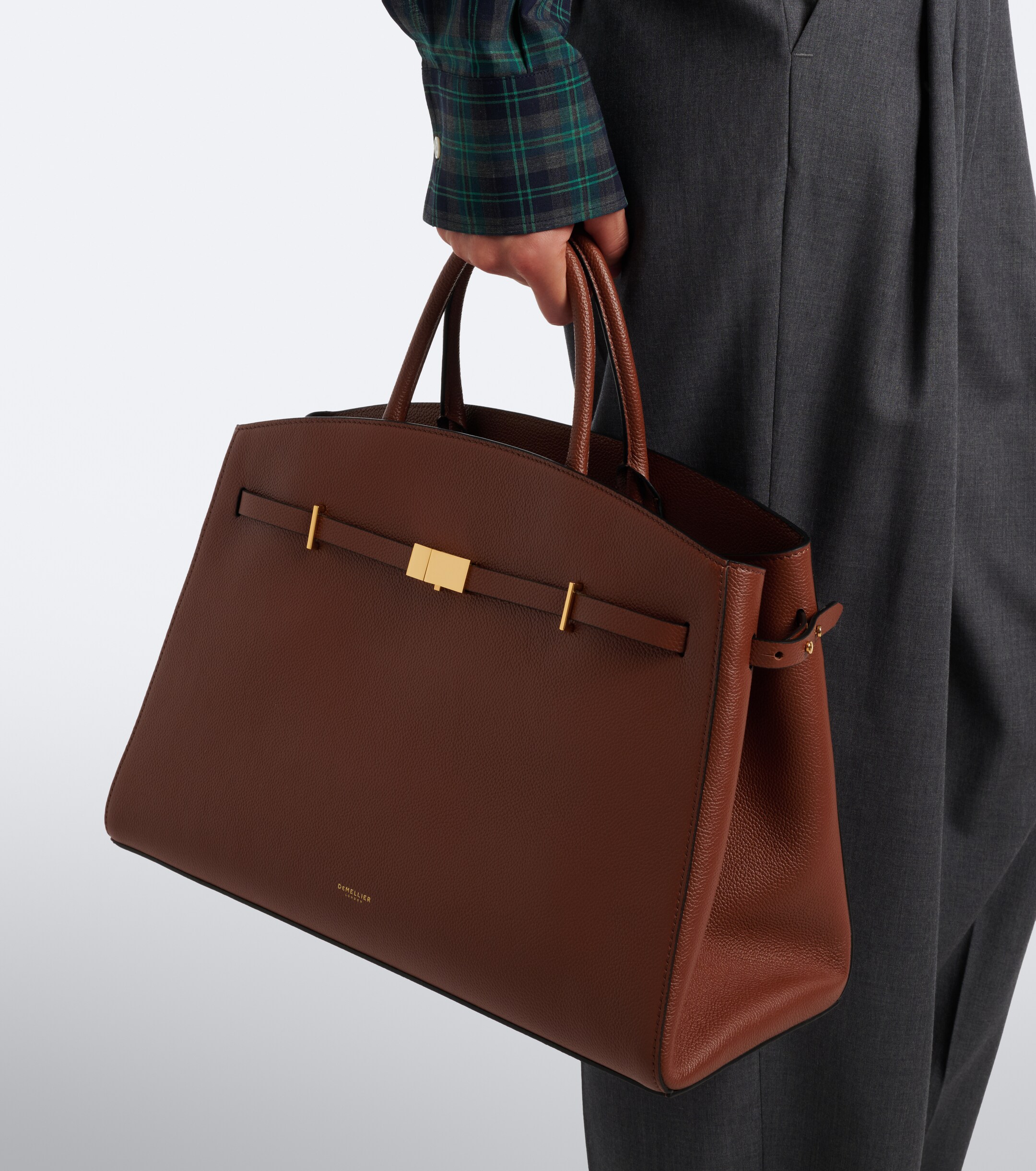 DeMellier Hudson Small leather tote bag thumbnail