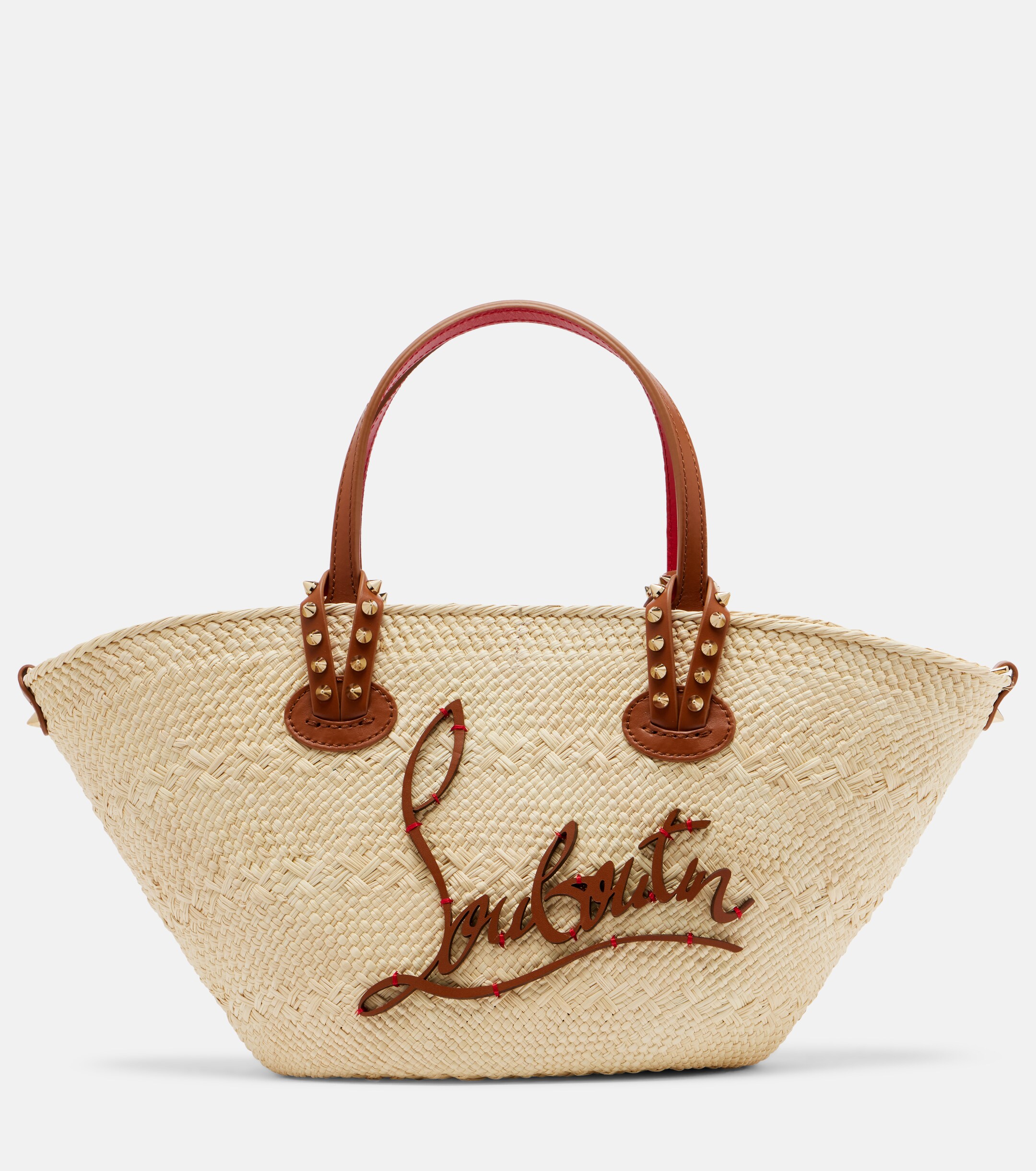 CHRISTIAN LOUBOUTIN Cabata Mini raffia basket bag