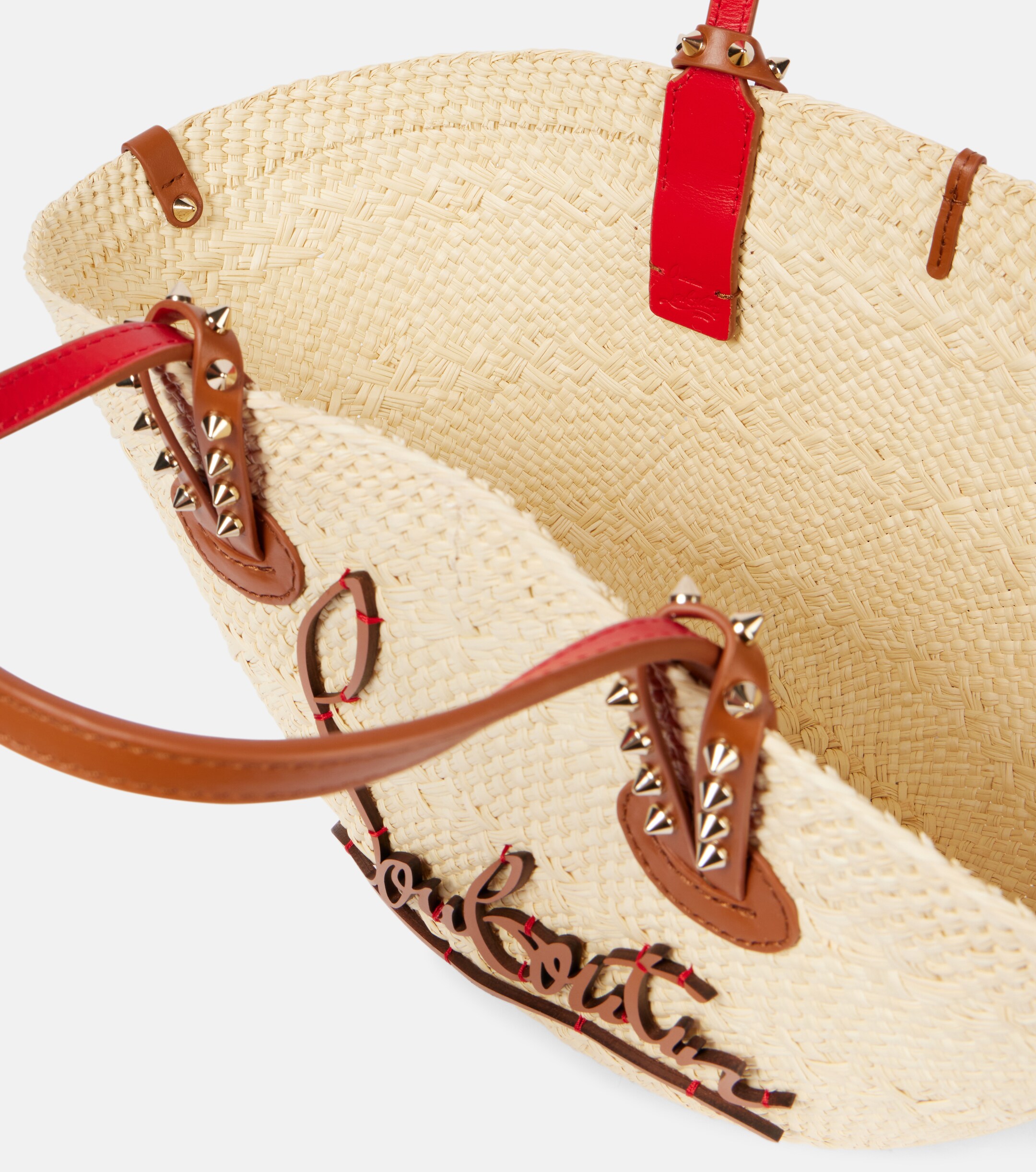 CHRISTIAN LOUBOUTIN Cabata Mini raffia basket bag