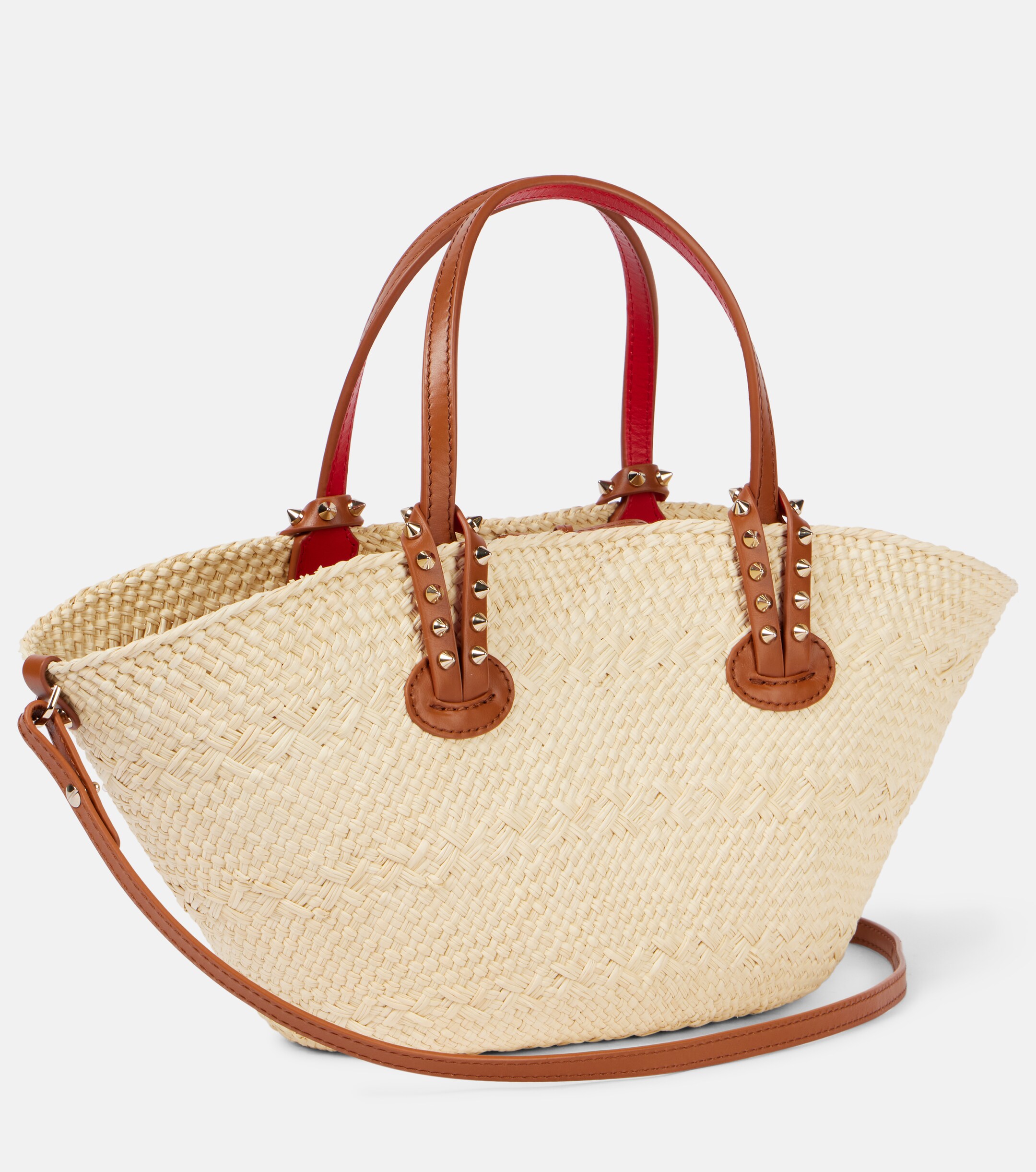 CHRISTIAN LOUBOUTIN Cabata Mini raffia basket bag
