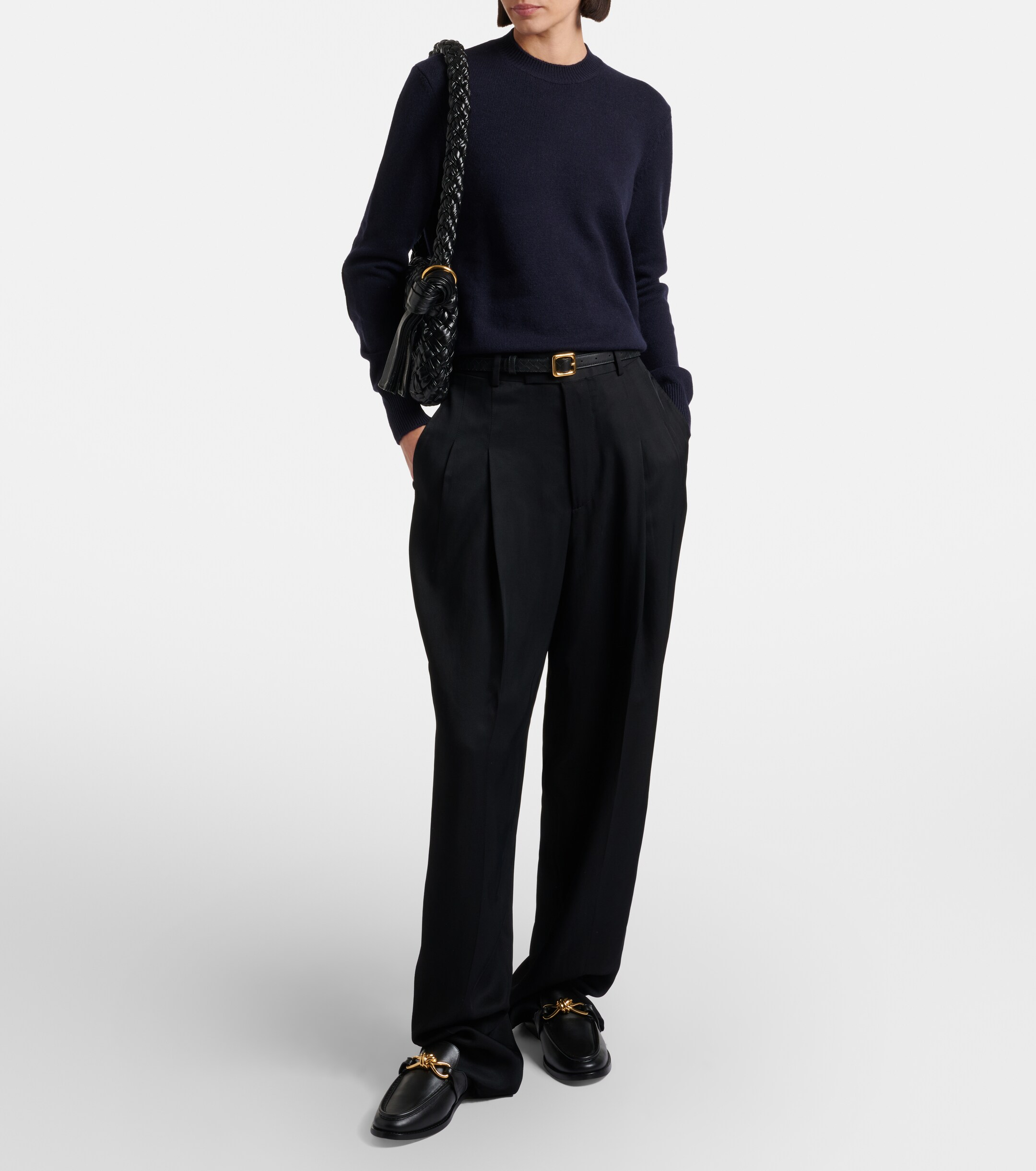 Bottega Veneta Astaire Knot leather mules