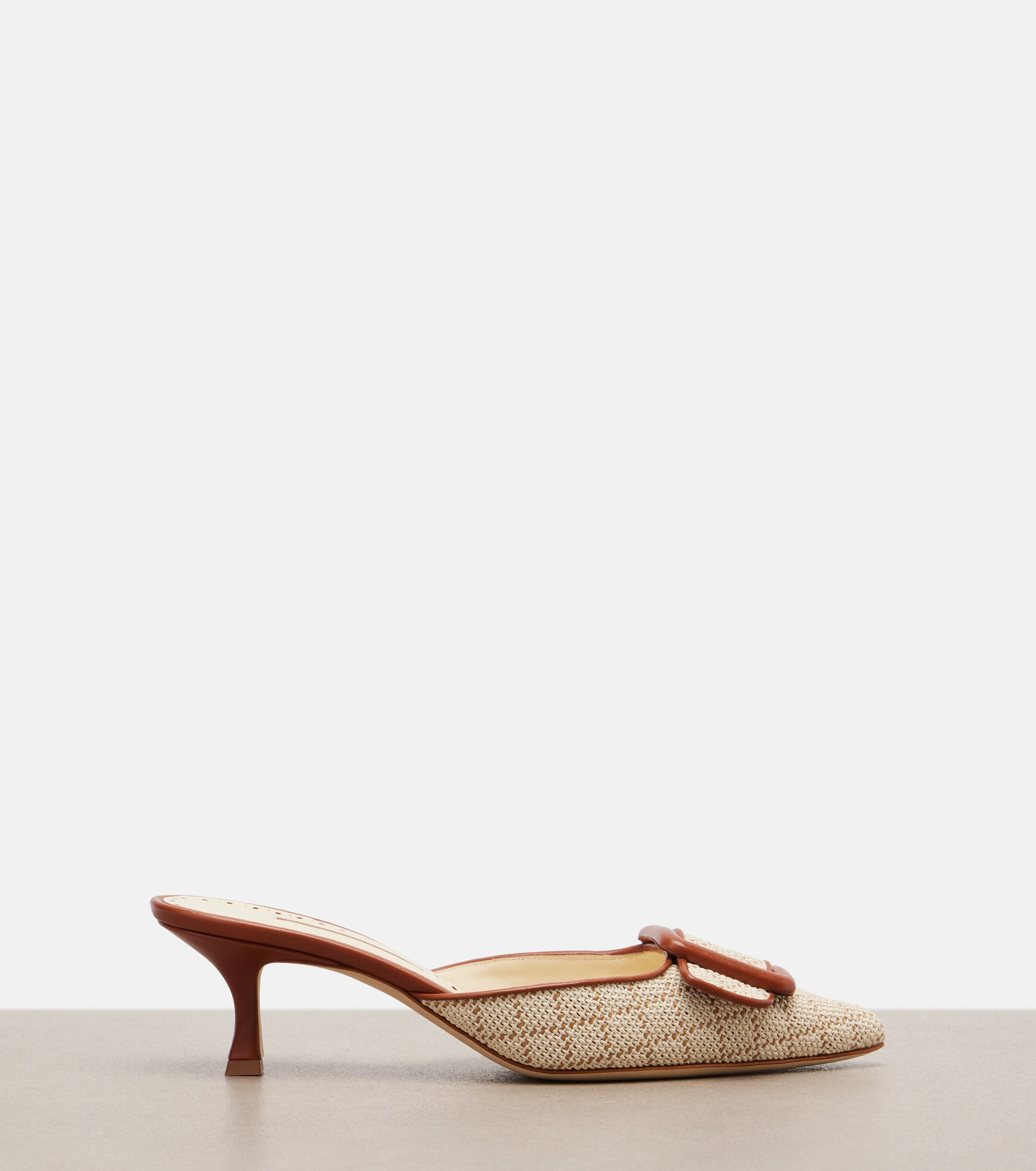 MANOLO BLAHNIK Manolo Blahnik Maysale leather-trimmed mules