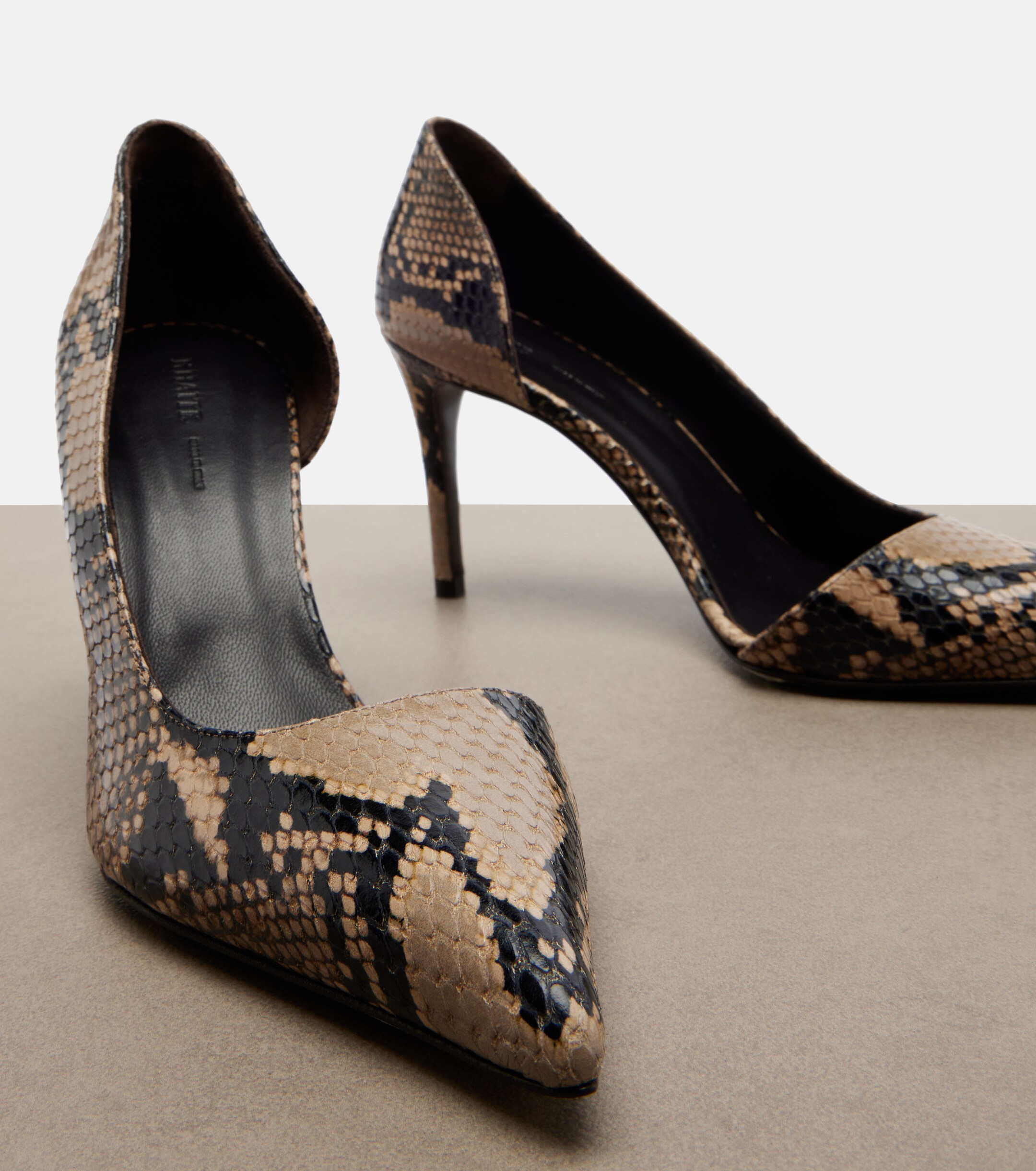 KHAITE Khaite Jett snake-effect leather d'Orsay pumps
