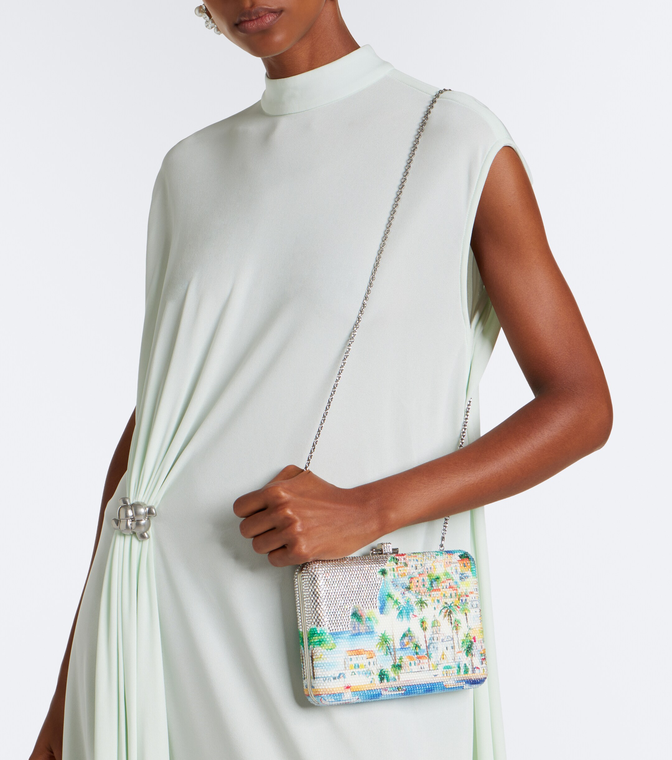 Judith Leiber Couture Slim Slide Costa embellished clutch thumbnail