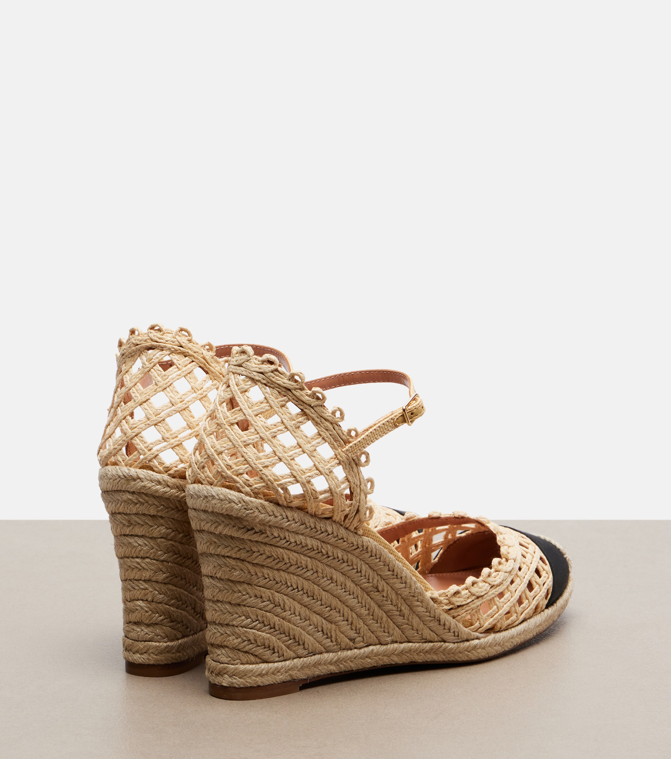 AQUAZZURA Aquazzura Sunburst raffia espadrille wedges