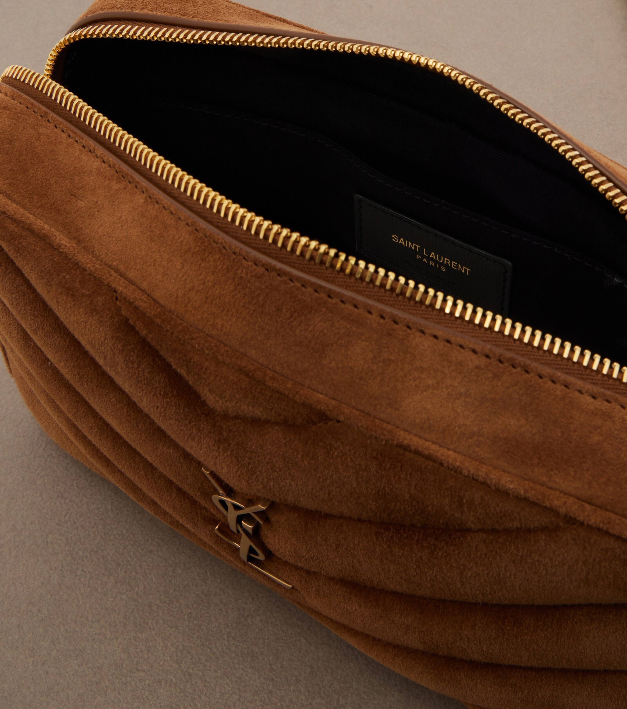Saint Laurent Loulou Medium suede camera bag