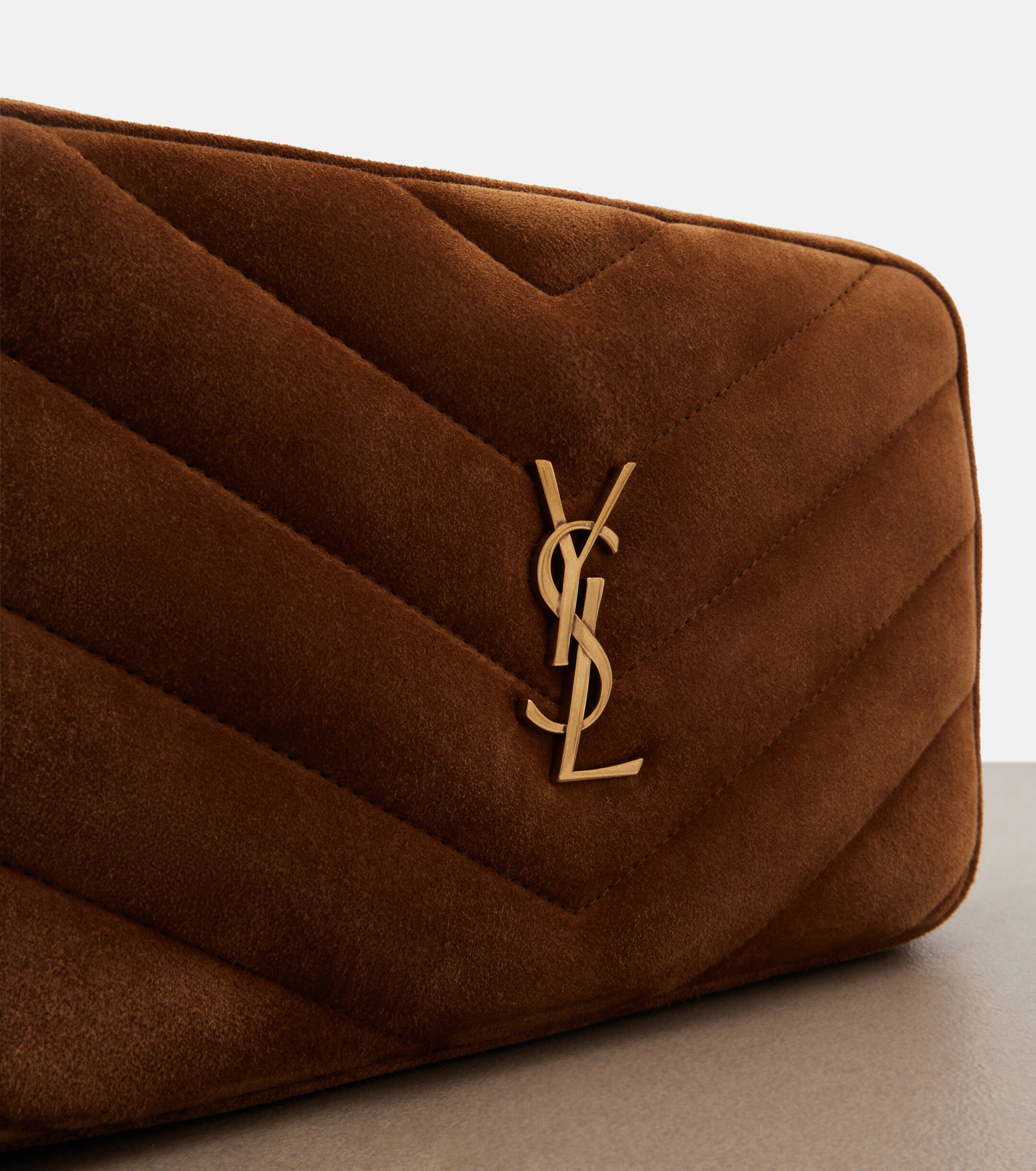Saint Laurent Loulou Medium suede camera bag