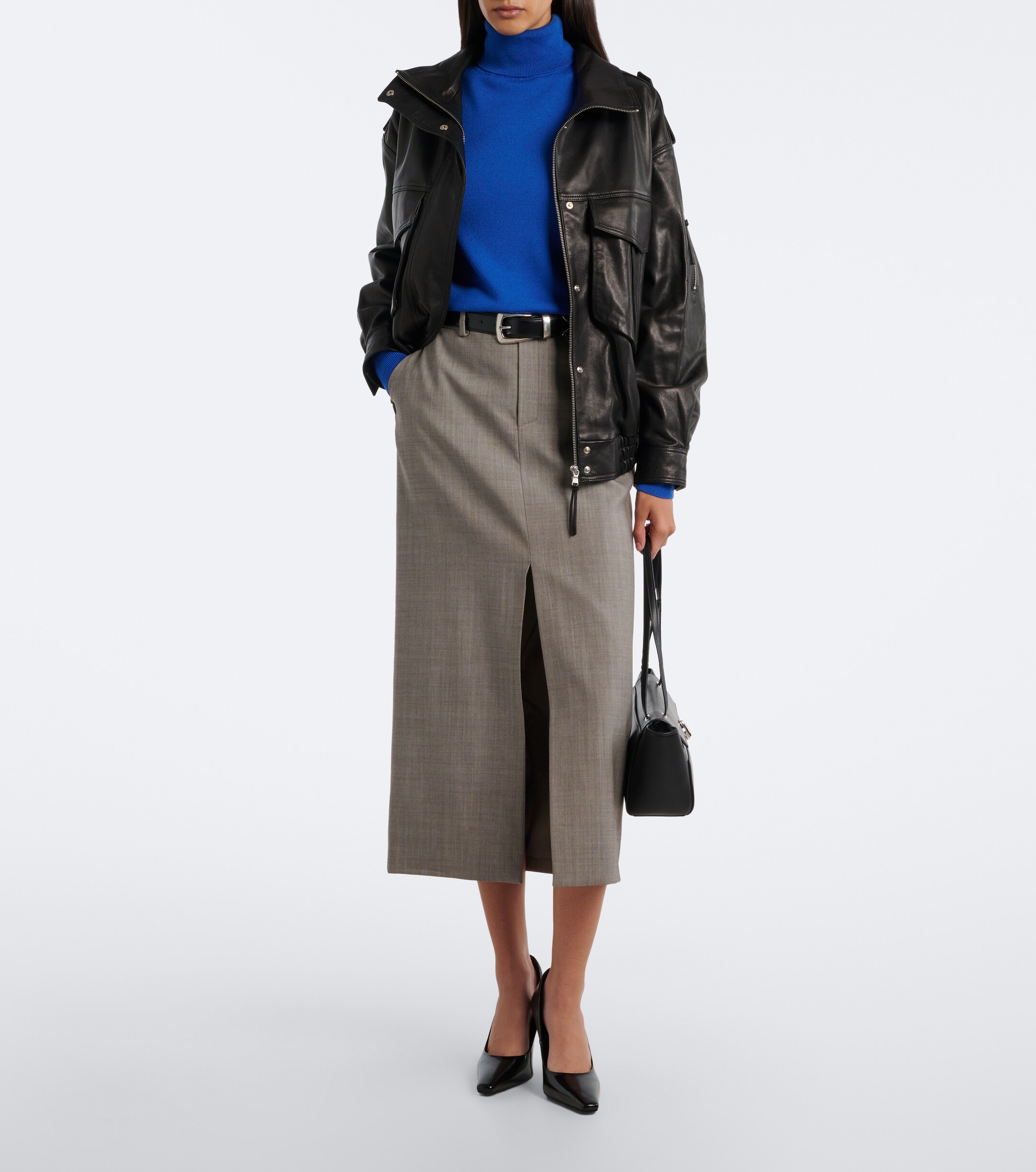 The Frankie Shop The Frankie Shop Maybelle wool pencil skirt