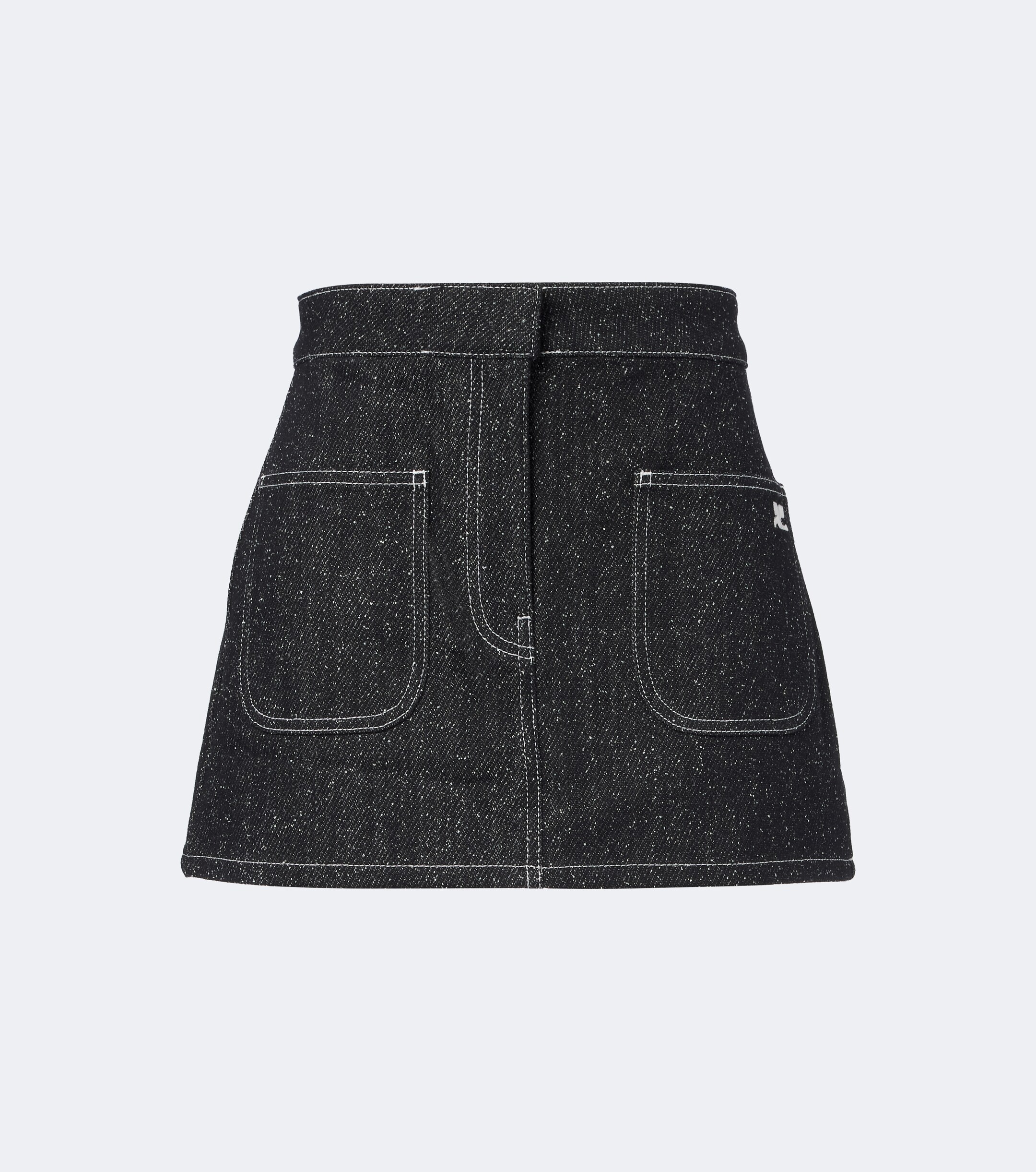 Courrèges Courrèges Denim tweed miniskirt