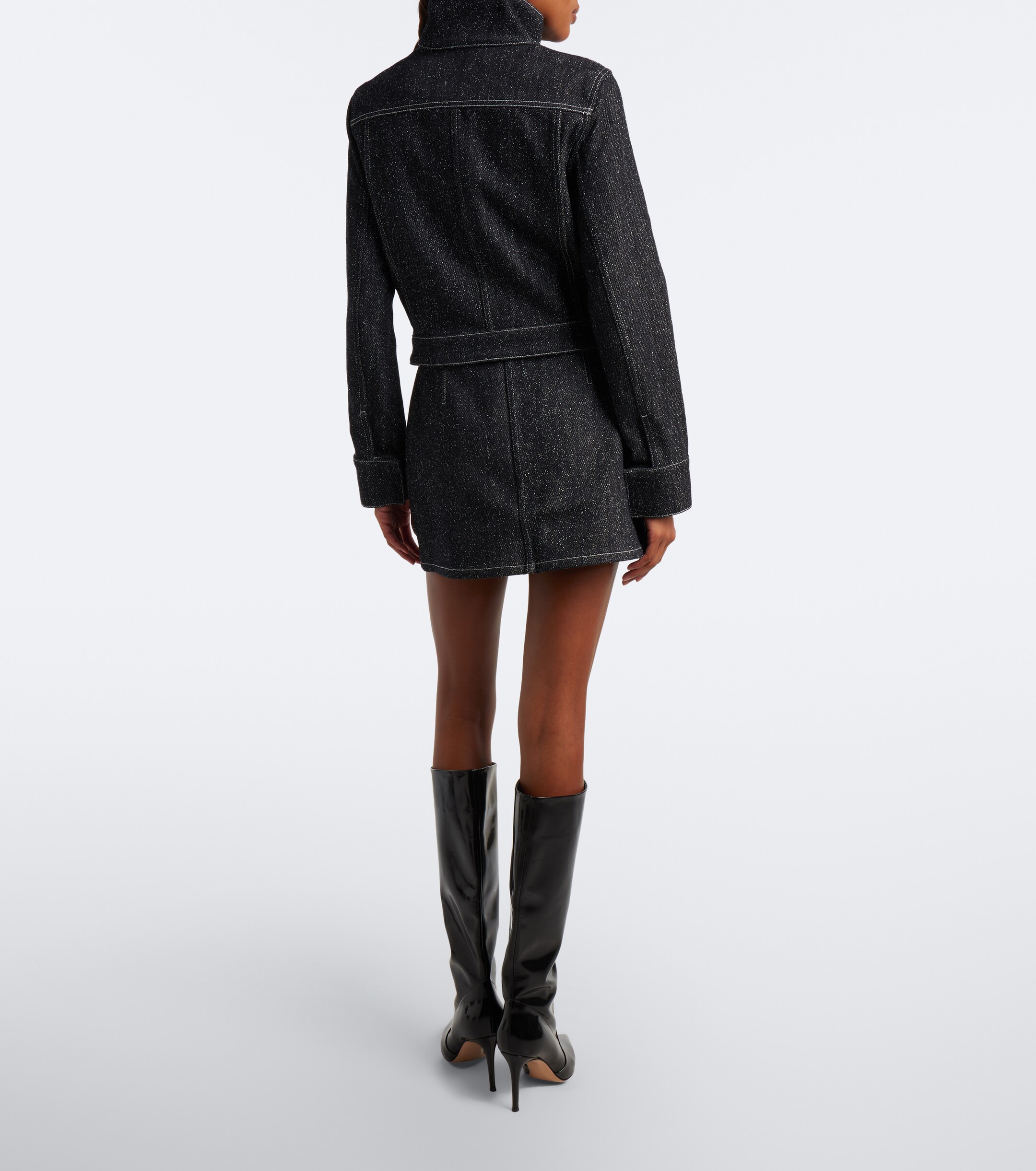 Courrèges Courrèges Denim tweed miniskirt