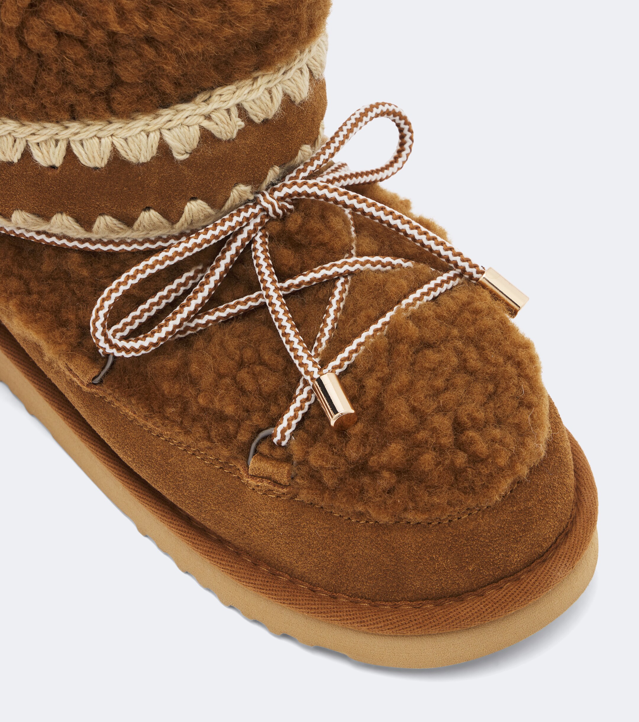 MOU Mou 18 suede-trimmed shearling ankle boots